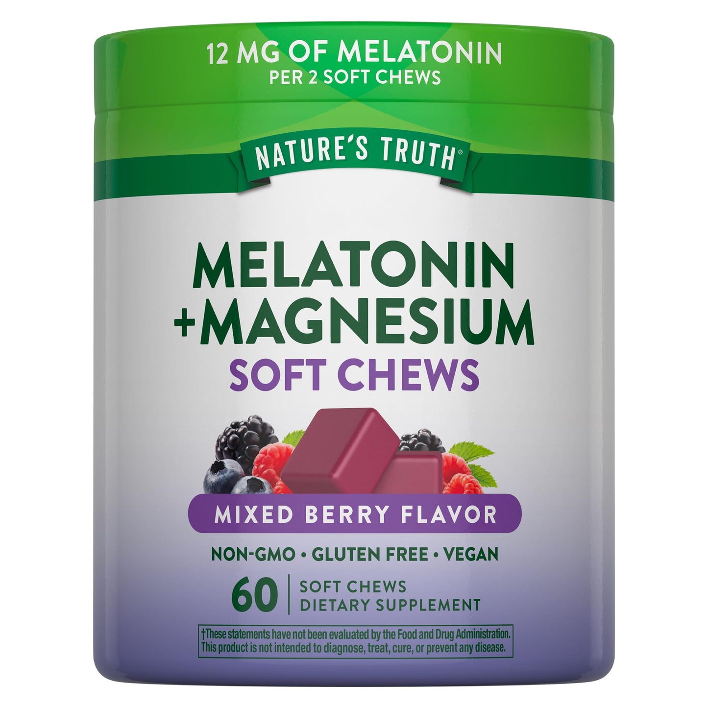 Nature's Truth Melatonin with Magnesium Soft Chews 60 Count