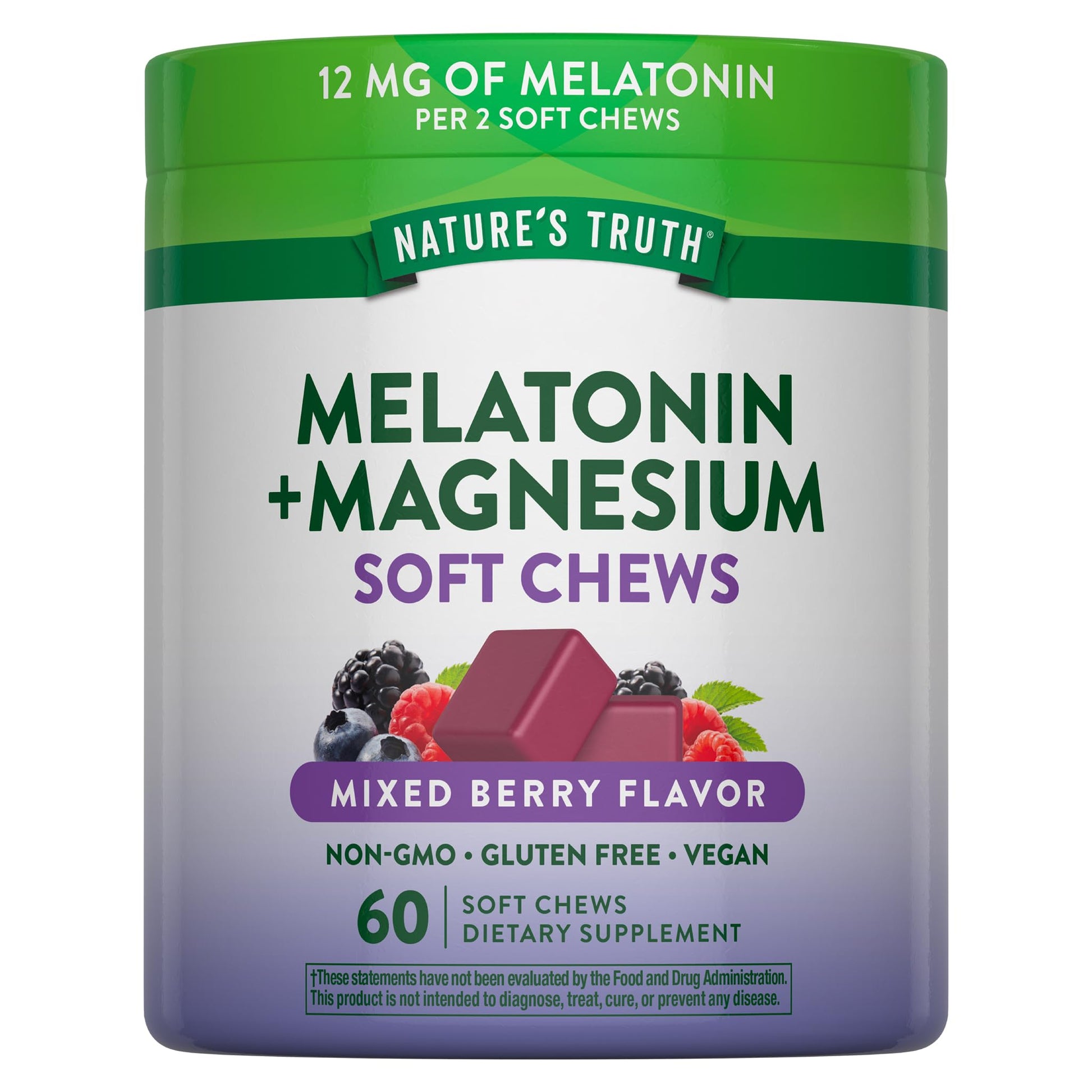Nature's Truth Melatonin with Magnesium Soft Chews 60 Count