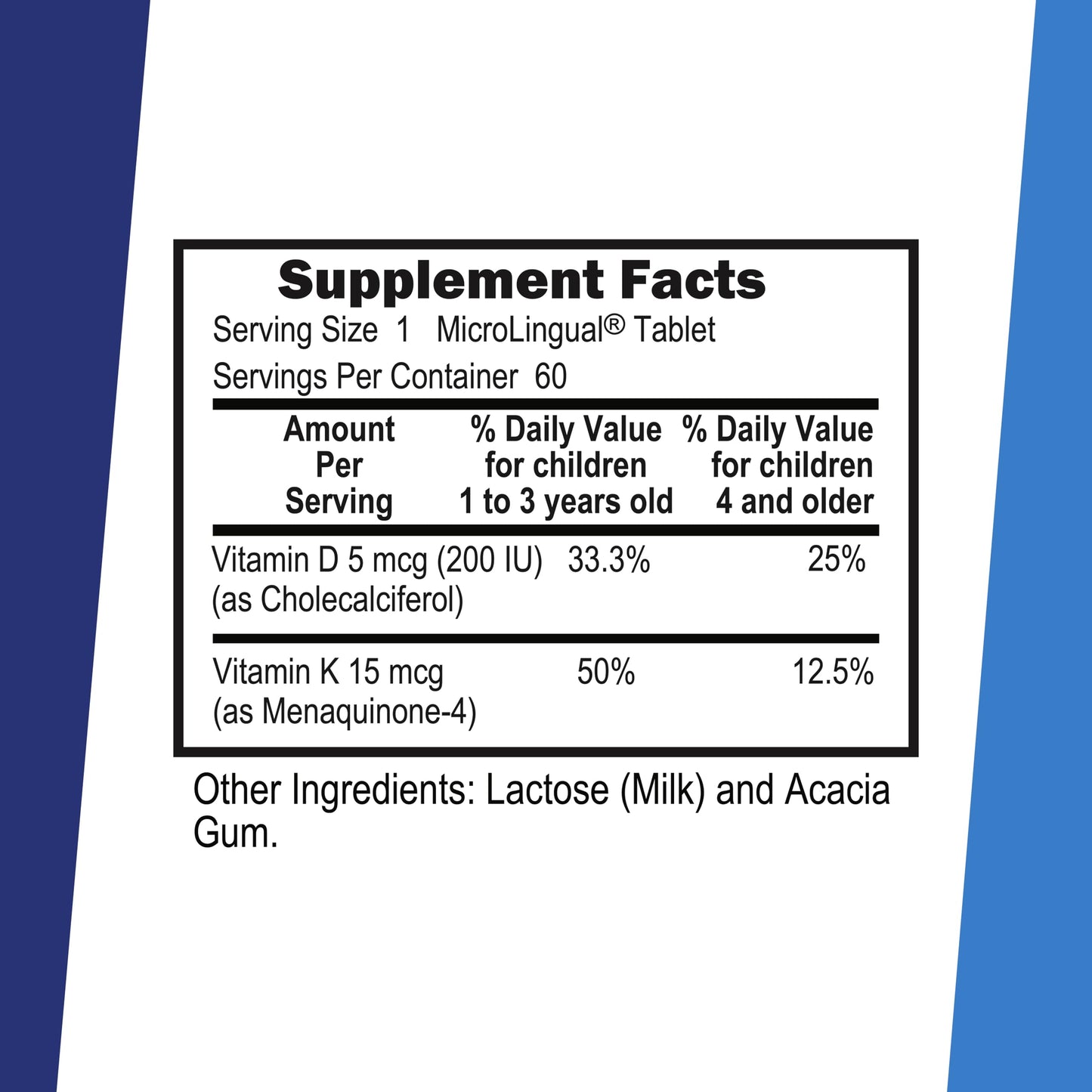 Superior Source Kid's D3 & K2 (MK-4) Children's Multivitamin 60 Tablets