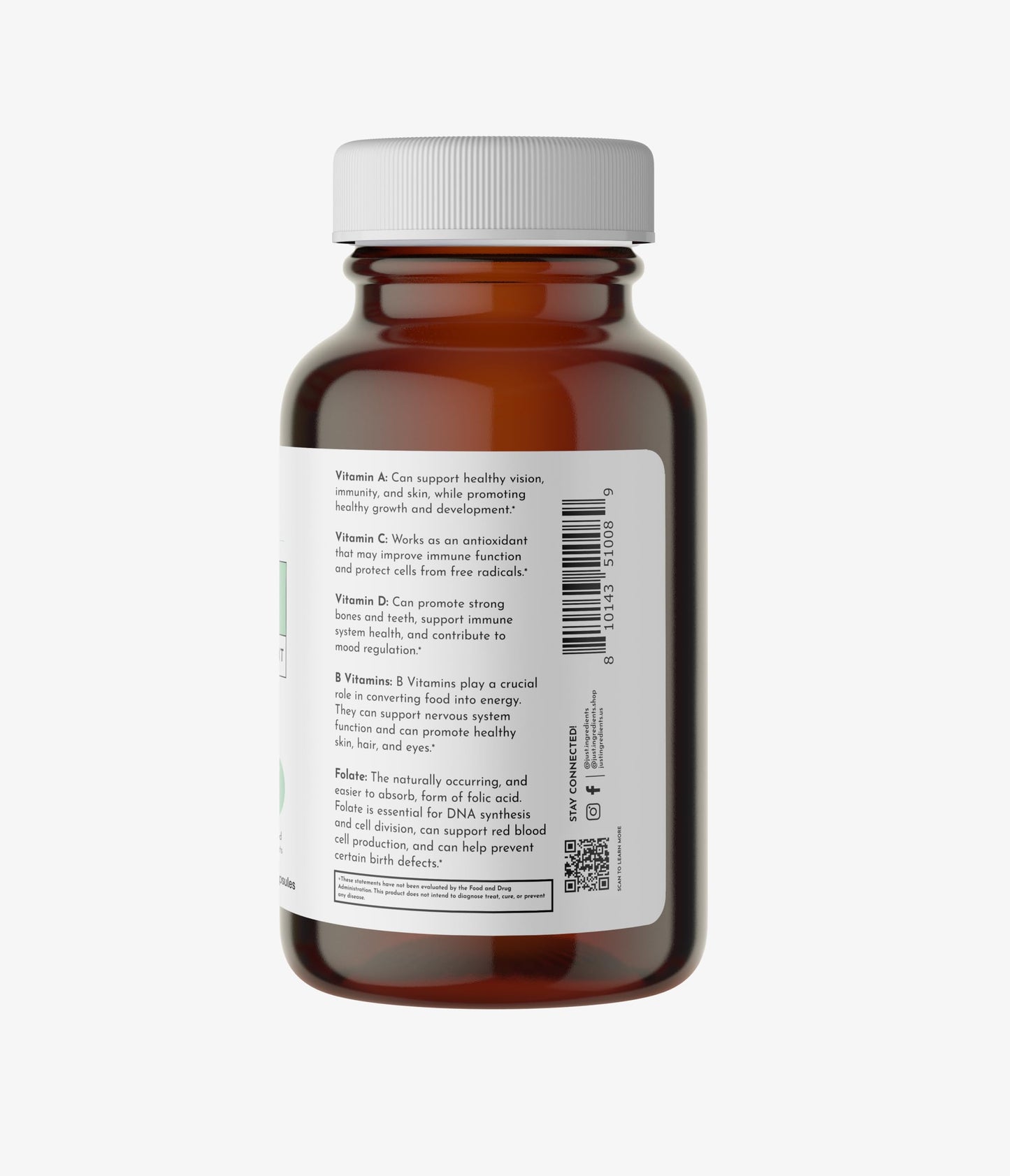 JUST INGREDIENTS Multivitamin Supplement Capsule, 60 Count