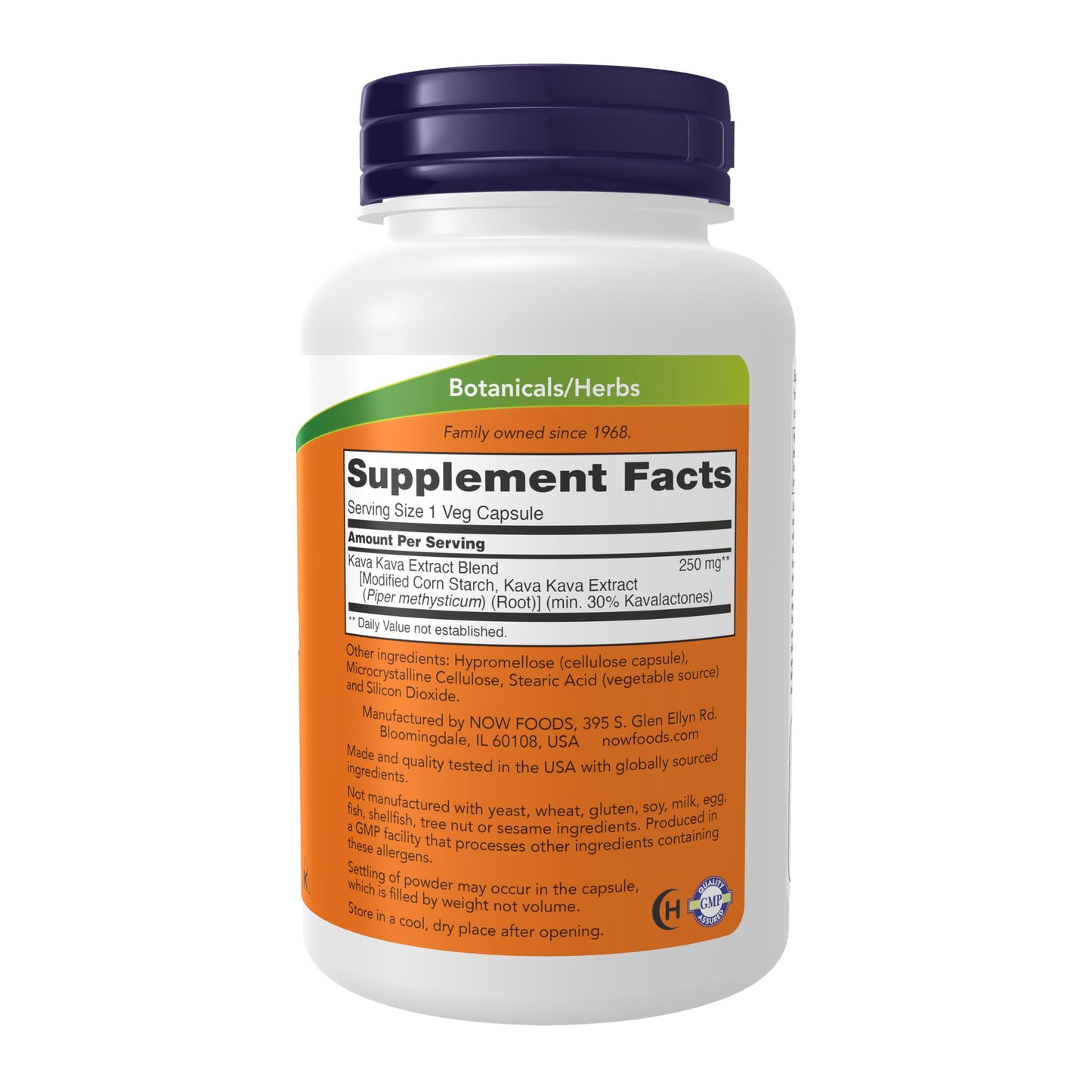NOW Foods Kava Kava Extract 250 mg Capsules, 120 Veg Capsules