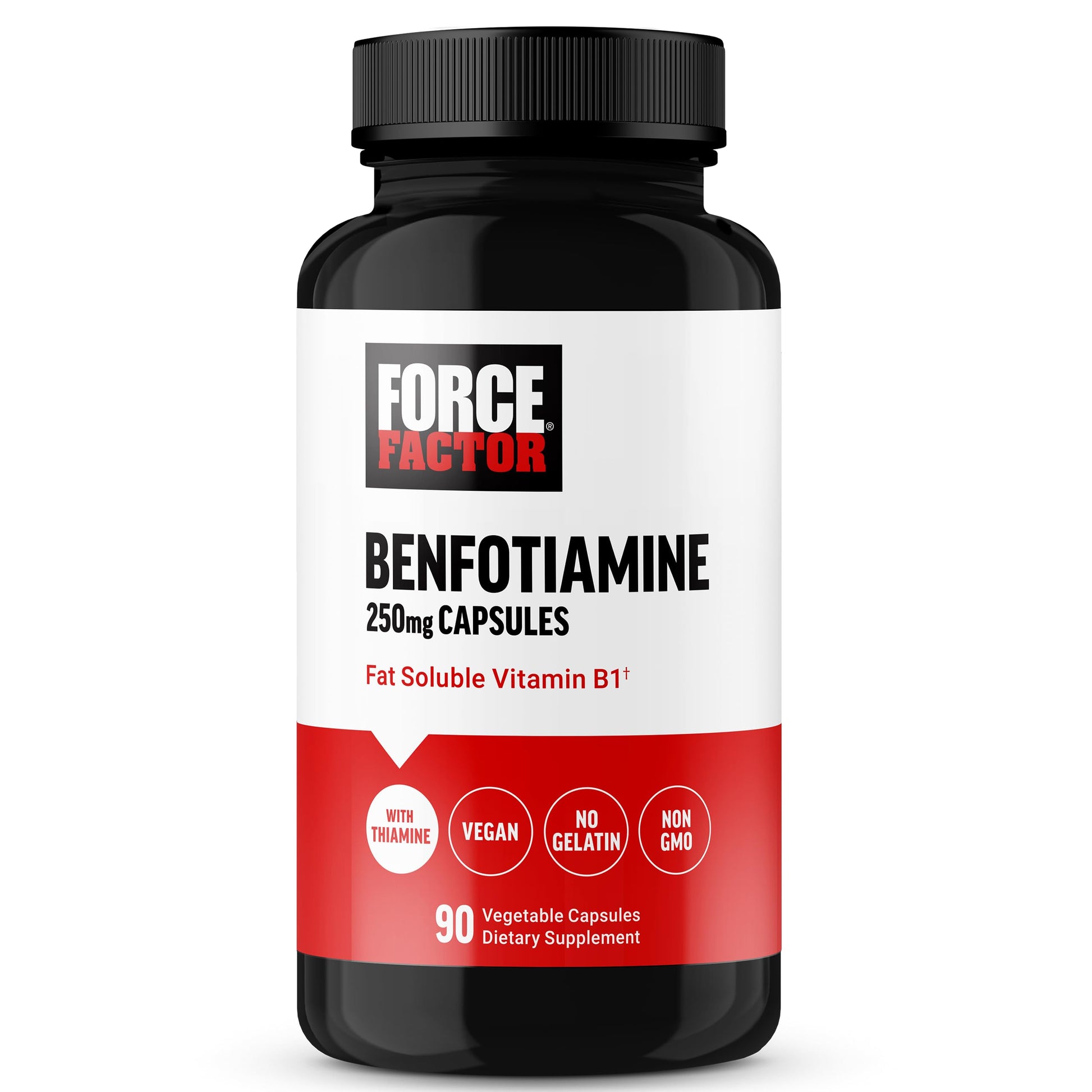 Force Factor Benfotiamine Plus Thiamine Supplement Capsule 90 Count