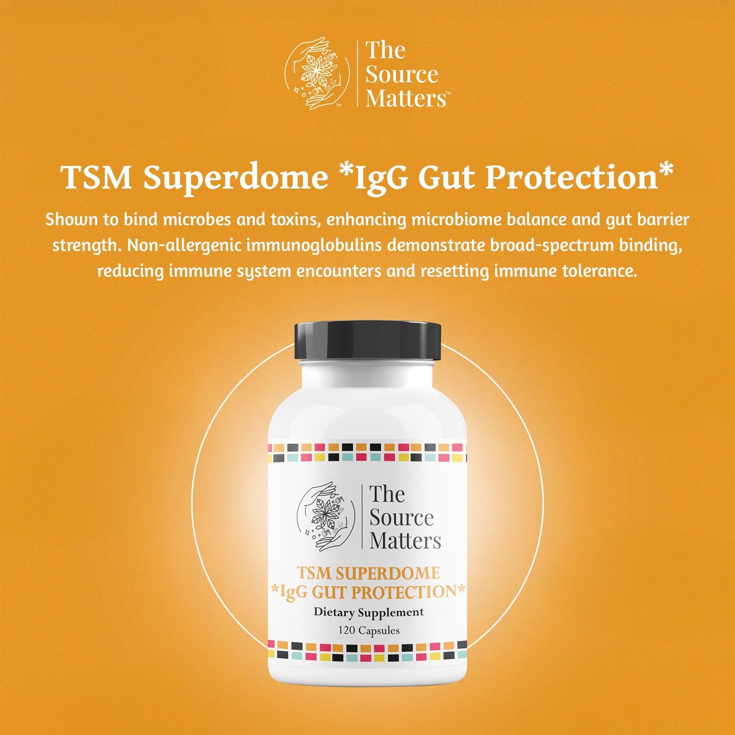 THE SOURCE MATTERS SUPERDOME IgG Gut Protection Capsule, 120 Count