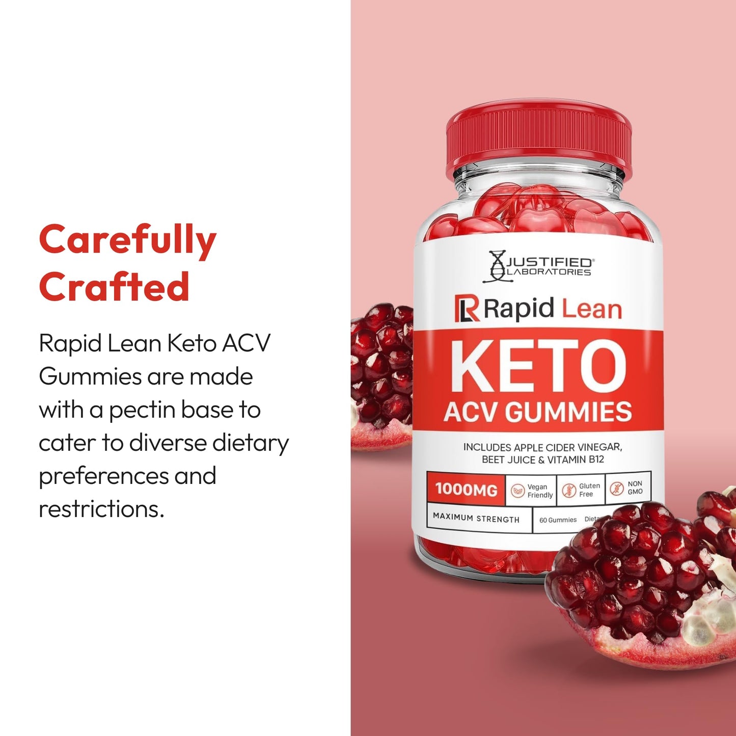 Justified Laboratories Rapid Lean Keto ACV Gummies Gummy 180