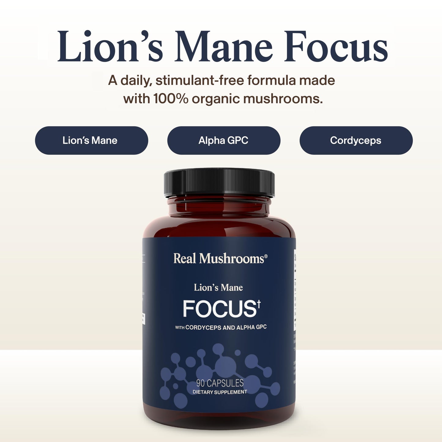Real Mushrooms Lion's Mane Capsules 90 Count