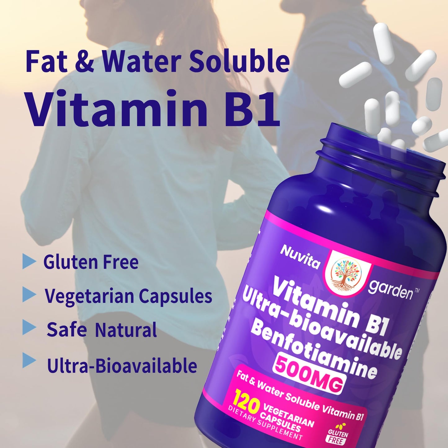 NoMiLu Benfotiamine 500mg Capsules, 120 Capsules