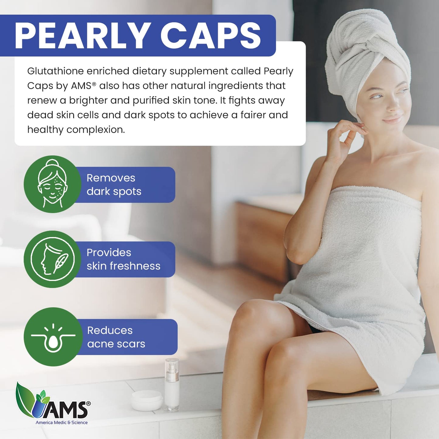 America Medic & Science Pearly Caps 60 Capsules
