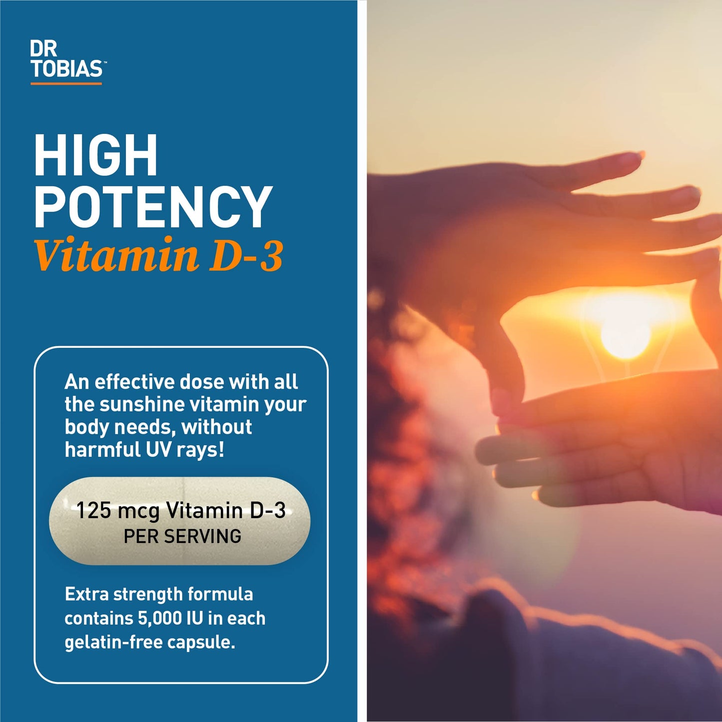 Dr. Tobias Vitamin D3 5000 IU 90 Capsules