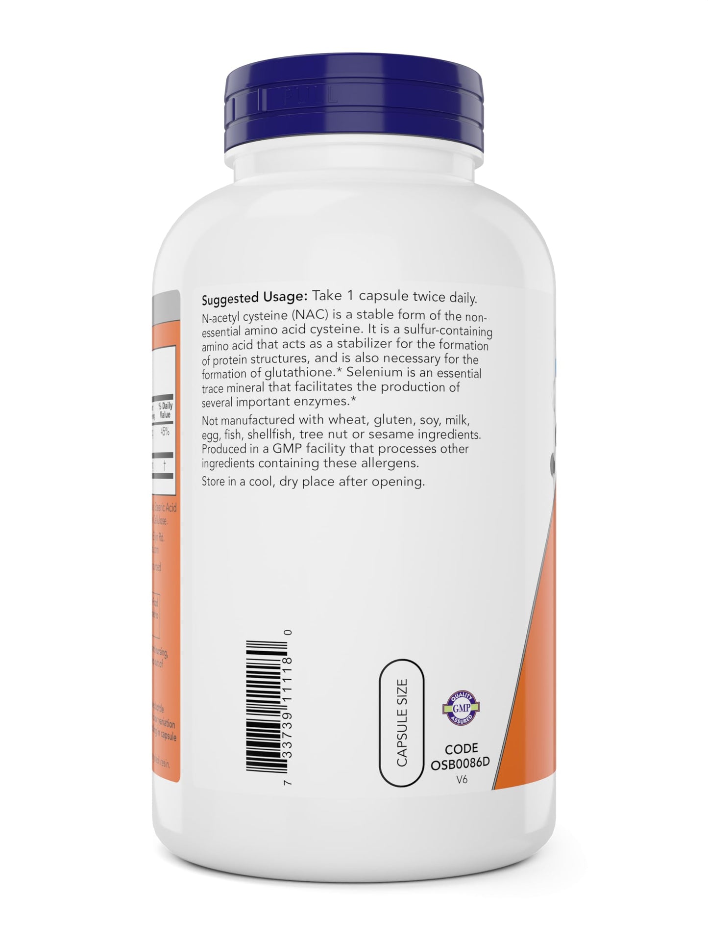 NOW Foods N-Acetyl Cysteine 600 mg Capsules, 800 Capsules