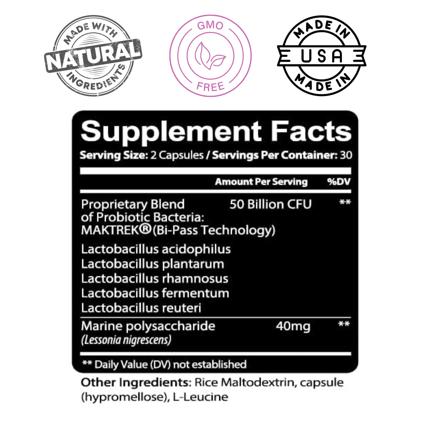 Kaya Naturals Probiotic 50 Billion CFU Capsule 60 Count