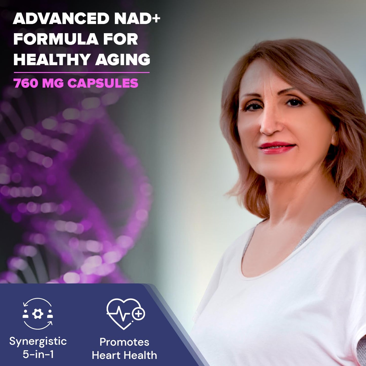 Ultra Mary NAD+ Resveratrol Supplement 60 Capsules
