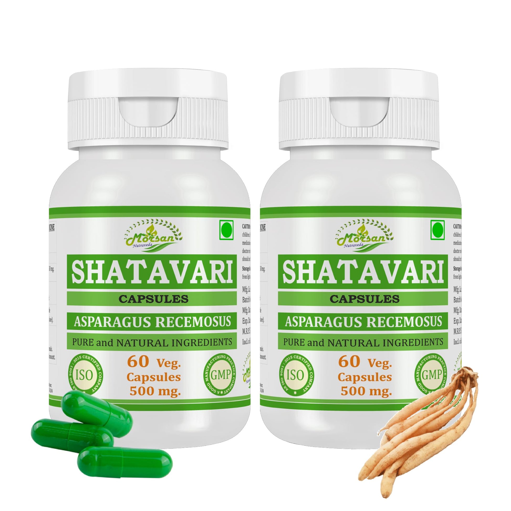 Morsan Nutraveda Shatavari Extract Capsules, 120 Veg Capsules