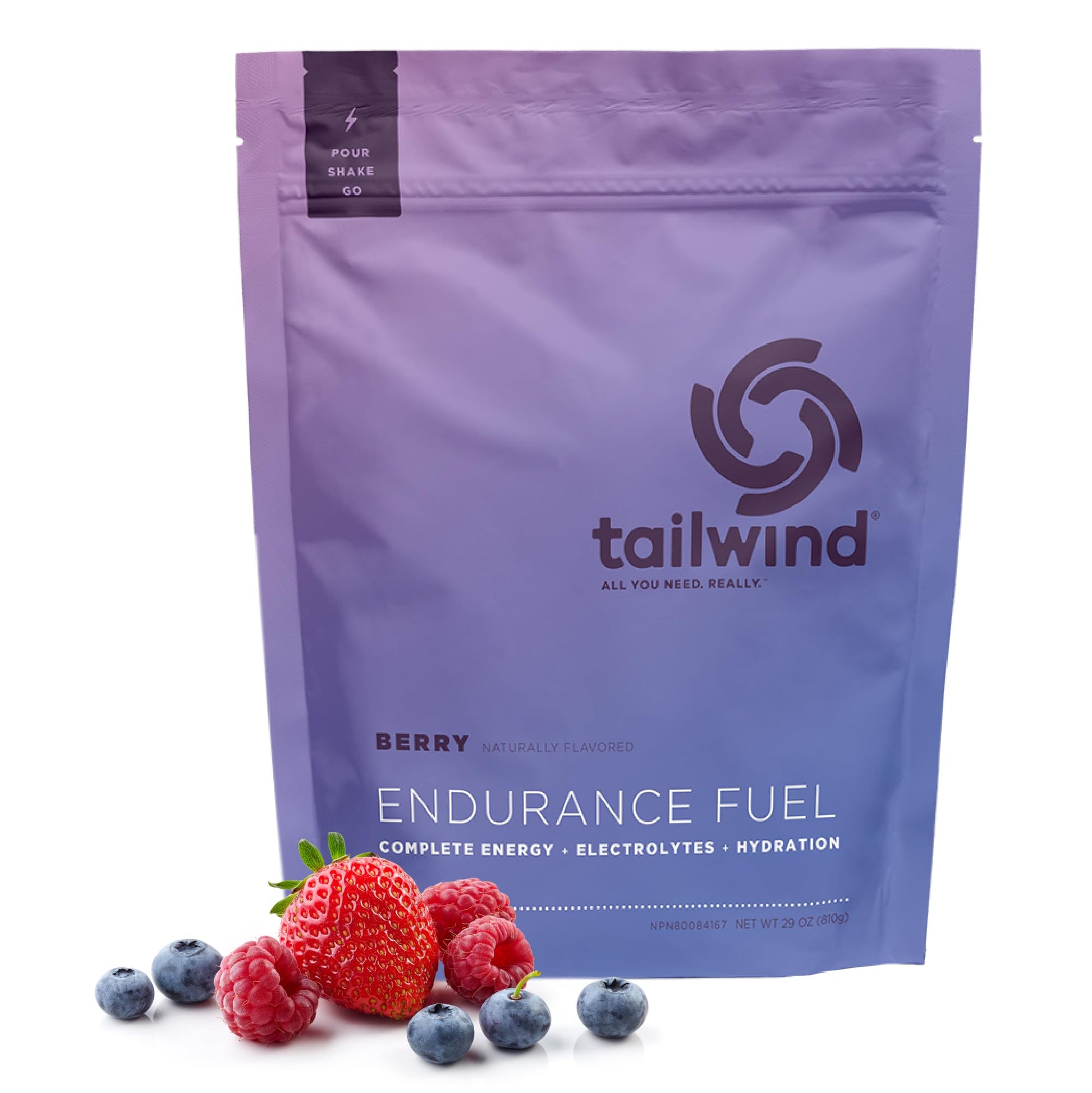 Tailwind Nutrition Endurance Fuel Powder, Berry, 30 Servings