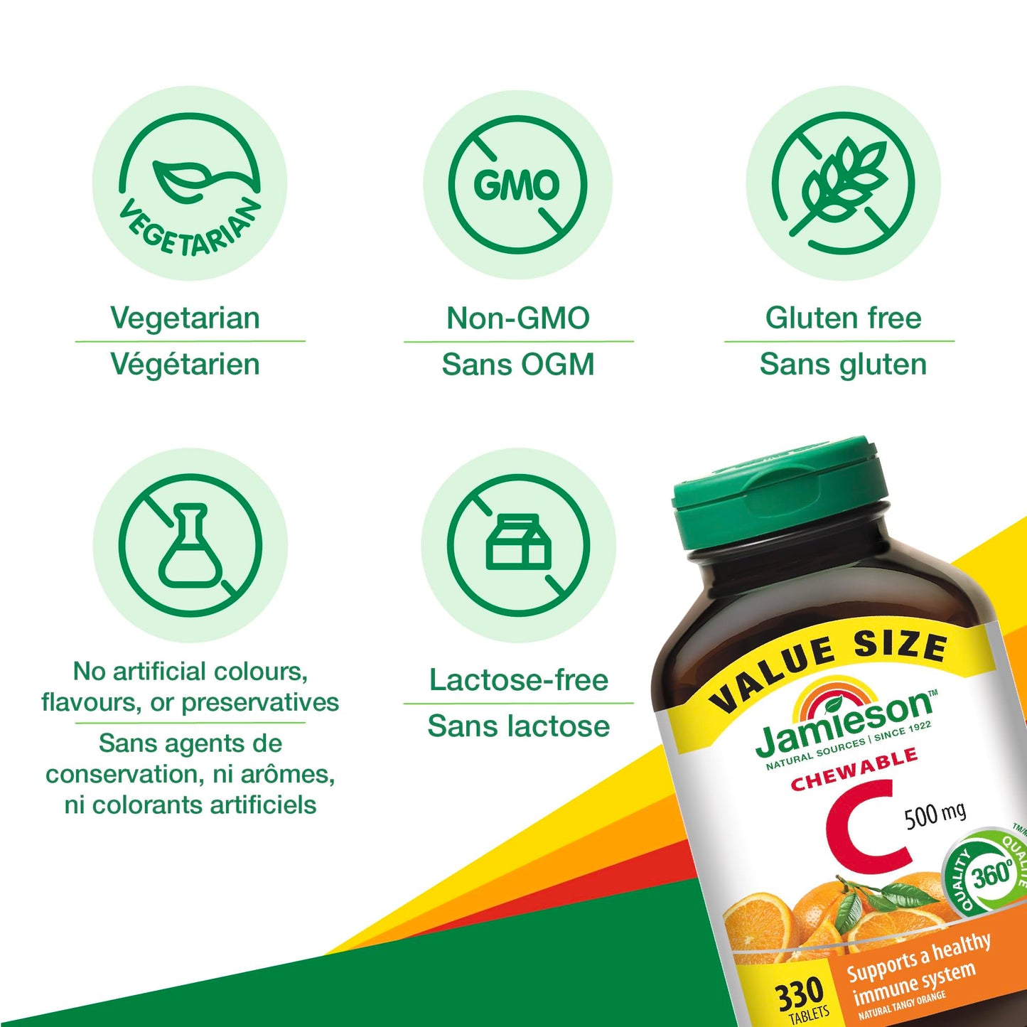 Jamieson Vitamin-C 500mg Tablet, 330 Count
