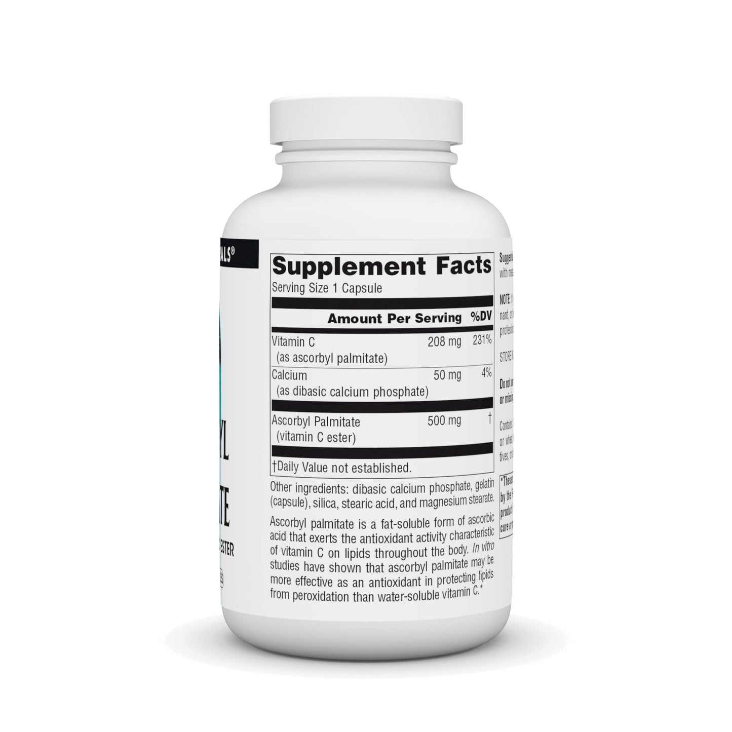 Source Naturals Ascorbyl Palmitate 500mg Fat-Soluble Vitamin C Ester Supplement Capsules, 180