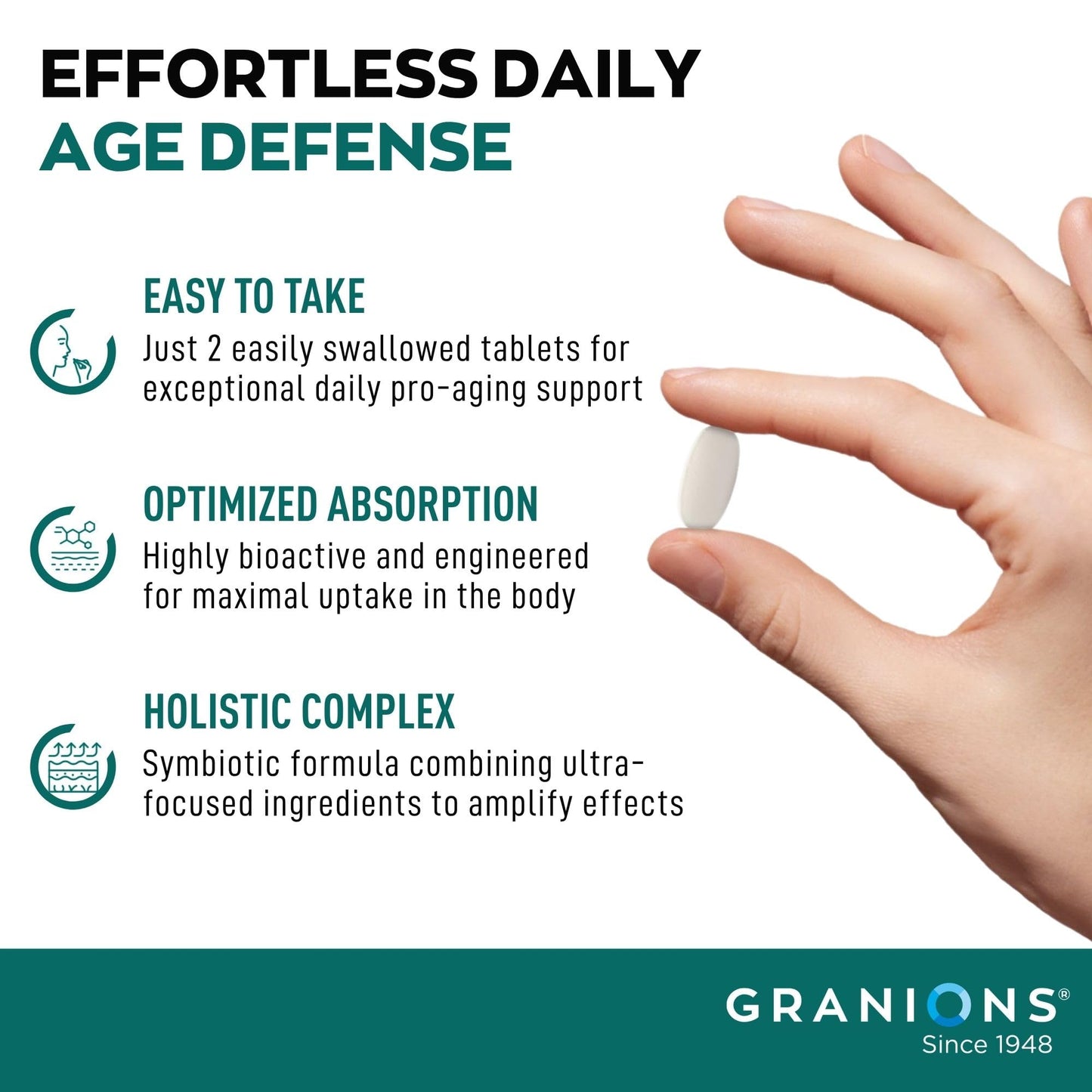 Granions Hydrolyzed Multi Collagen Peptides Tablet, 30 Count