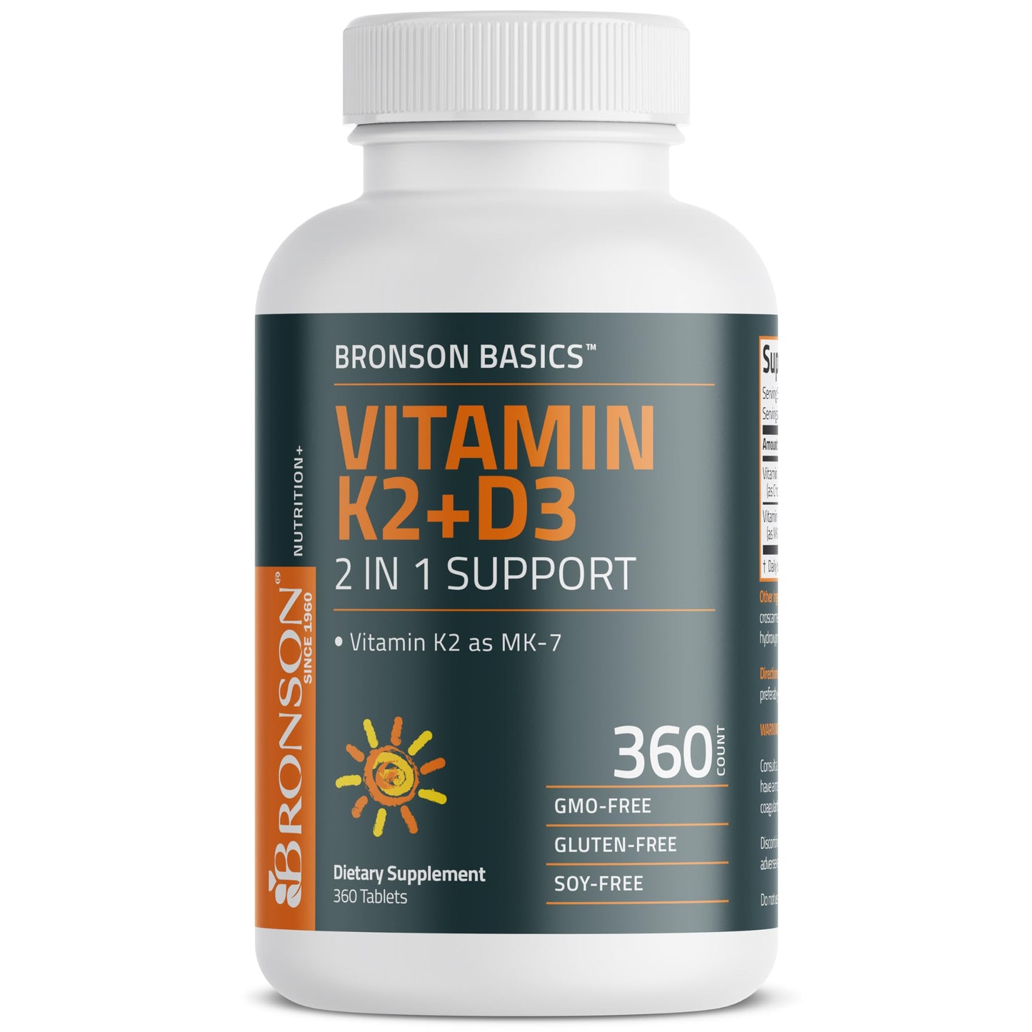 Bronson Vitamin K2 D3 (MK7) Supplement Tablet 360 Tablets
