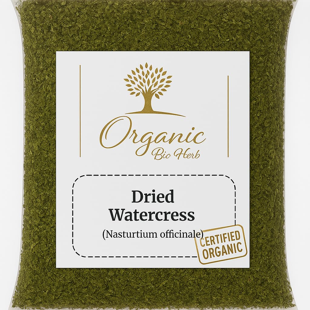 Organic Bio Herbs Premium Dried Watercress Herb (Nasturtium Officinale) Powder 4 oz