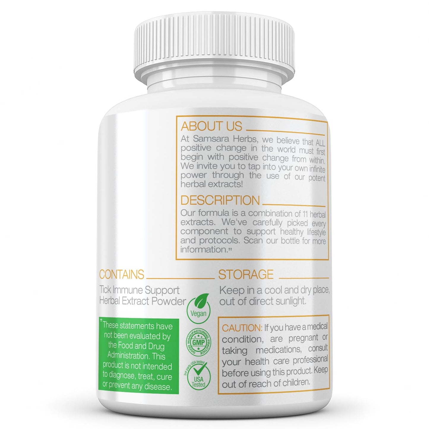 Samsara Herbs Tick Immune Support Capsules 240 Count