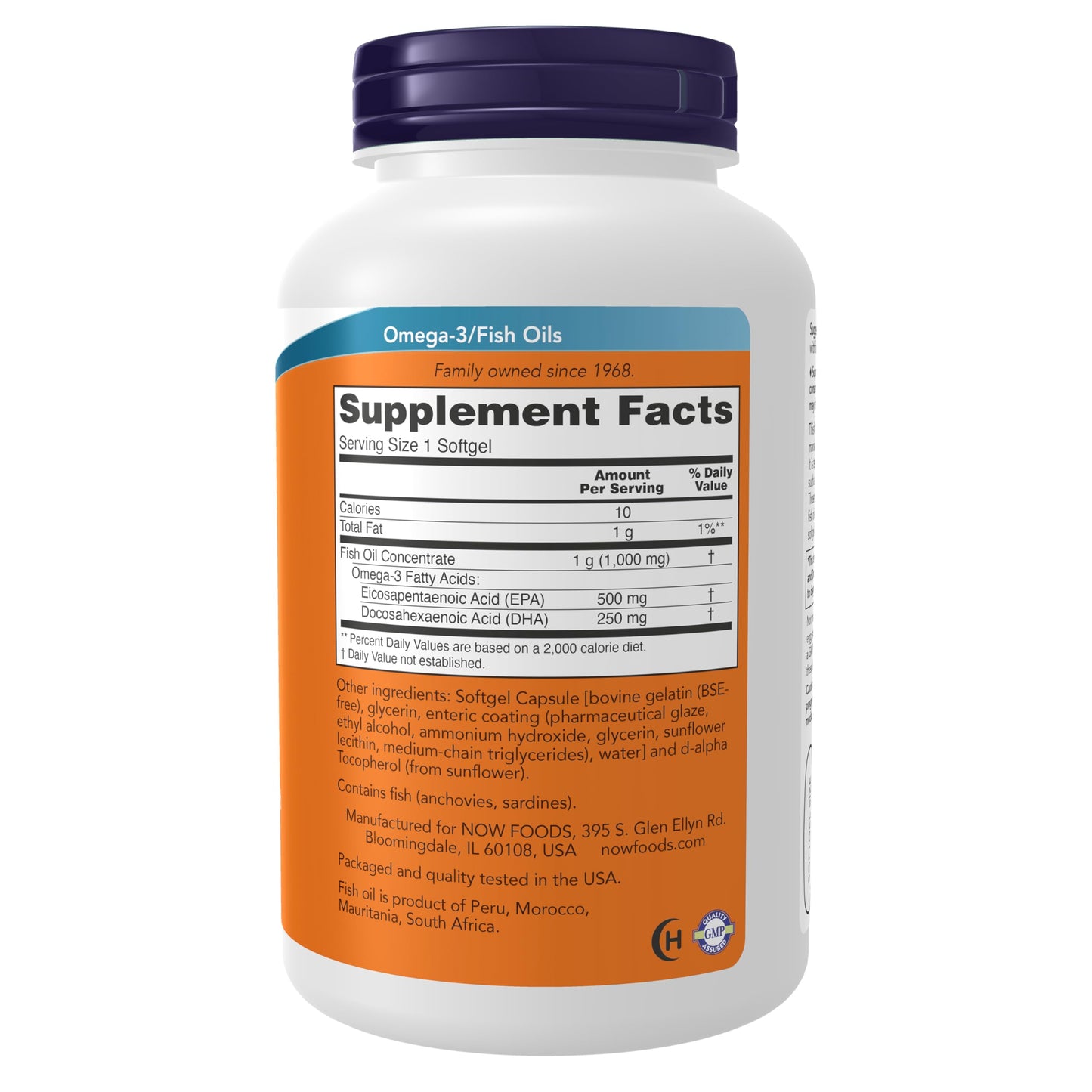 NOW Foods Ultra Omega-3 Molecularly Distilled and Enteric Coated Softgels, 180 Count