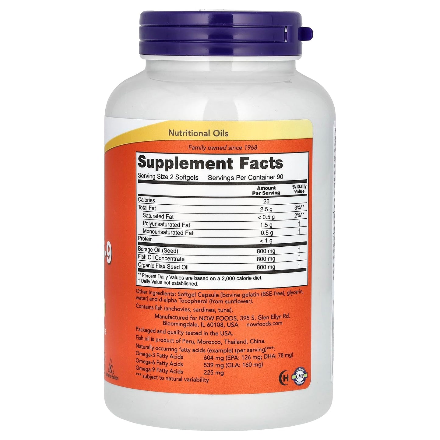 NOW Foods Super Omega 3-6-9 1200mg Softgels, 180 Count