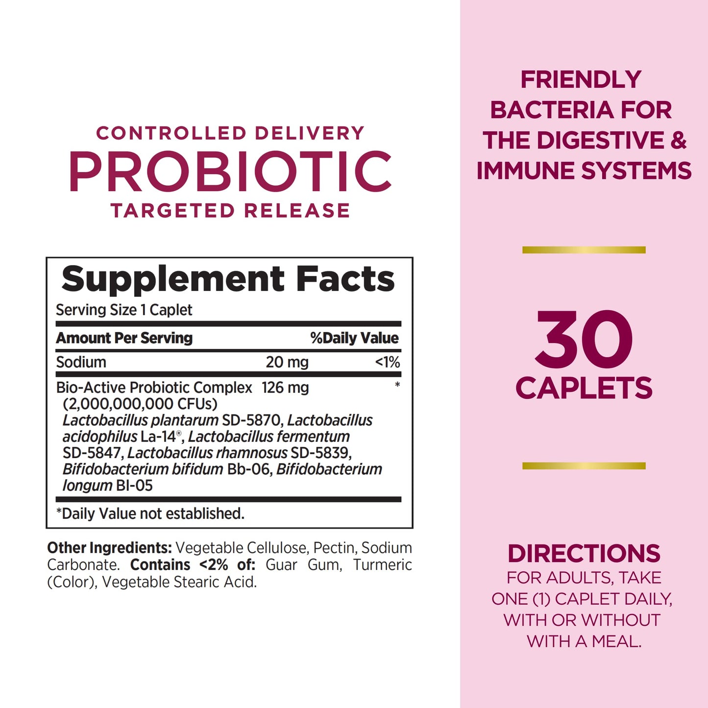 Nature's Bounty Probiotic Caplets 60