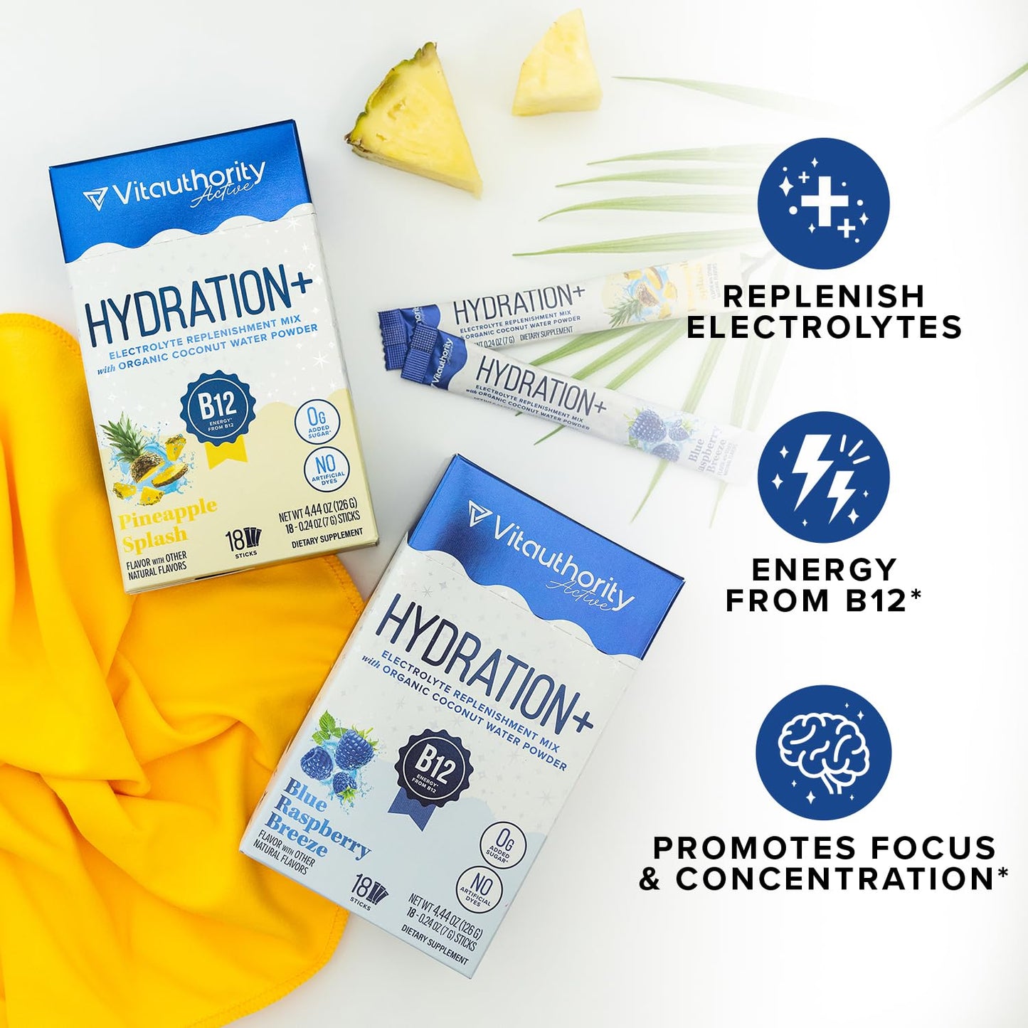 Vitauthority Hydration Electrolyte Powder Packets 4.4 oz