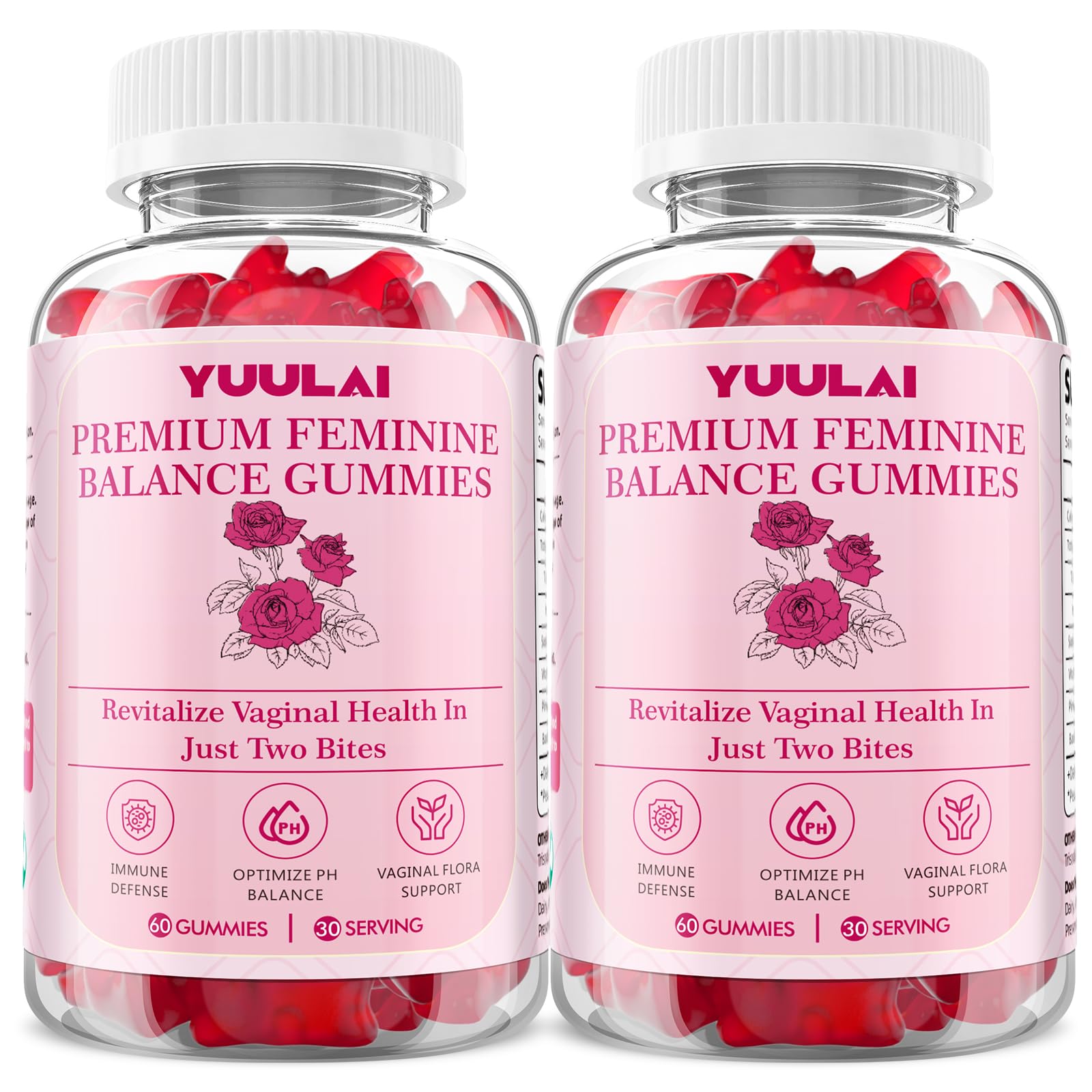 YUULAI Premium Hawaiian Pineapple Feminine Balance Gummies, 120 Gummies