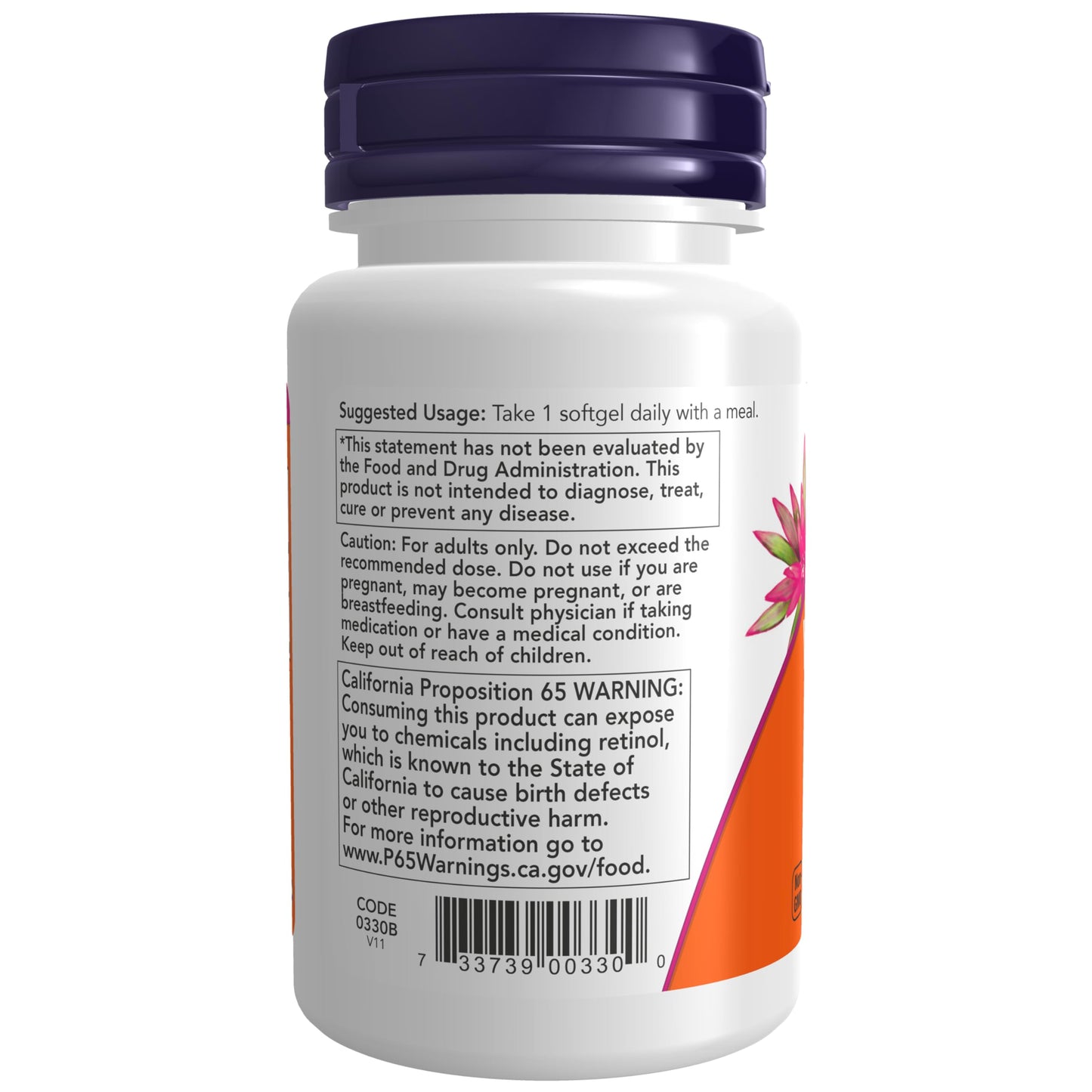 NOW Foods Vitamin A 10,000 IU Softgels, 100 Count