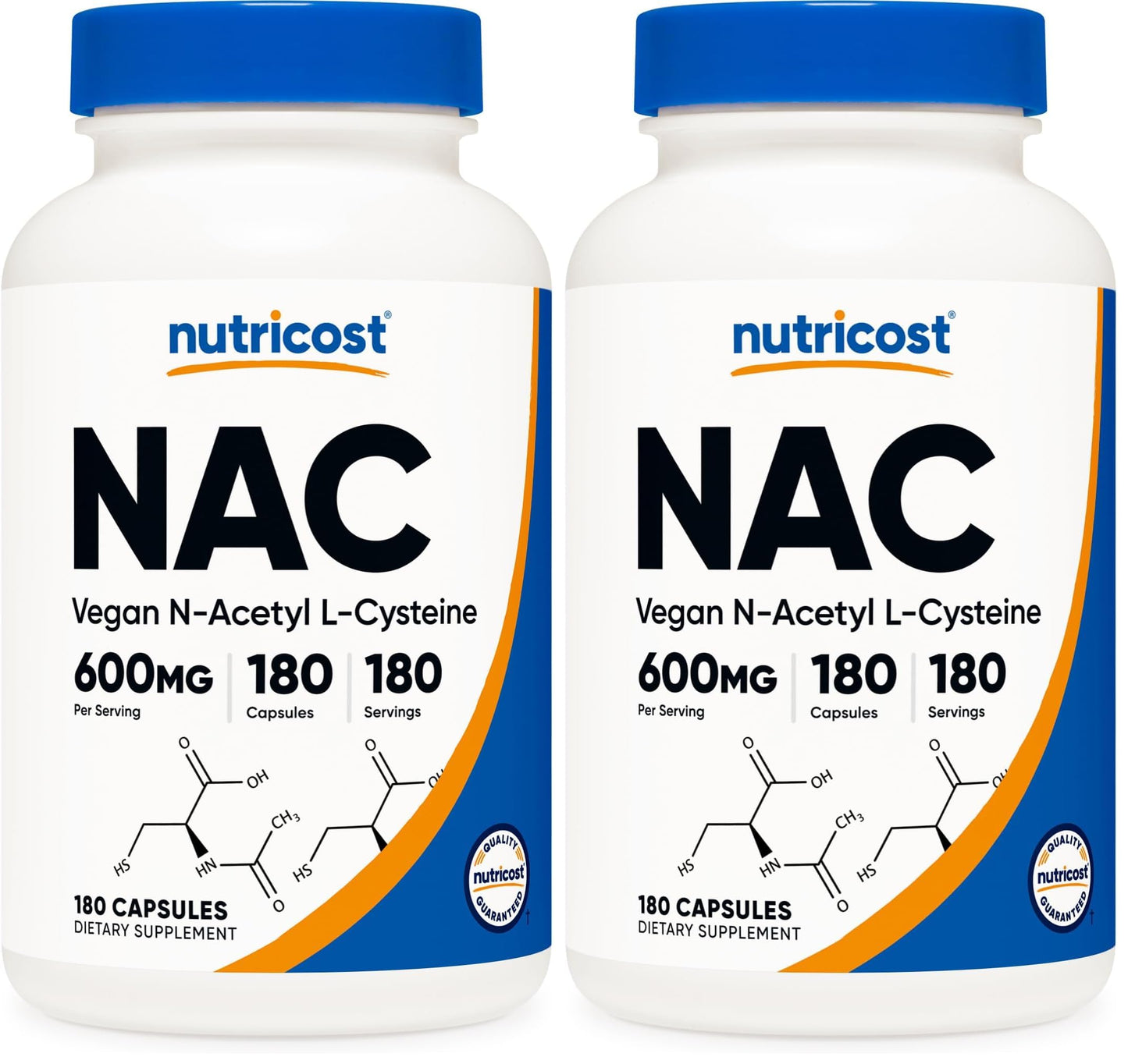 Nutricost N-Acetyl L-Cysteine (NAC) 600mg, 360 Capsules