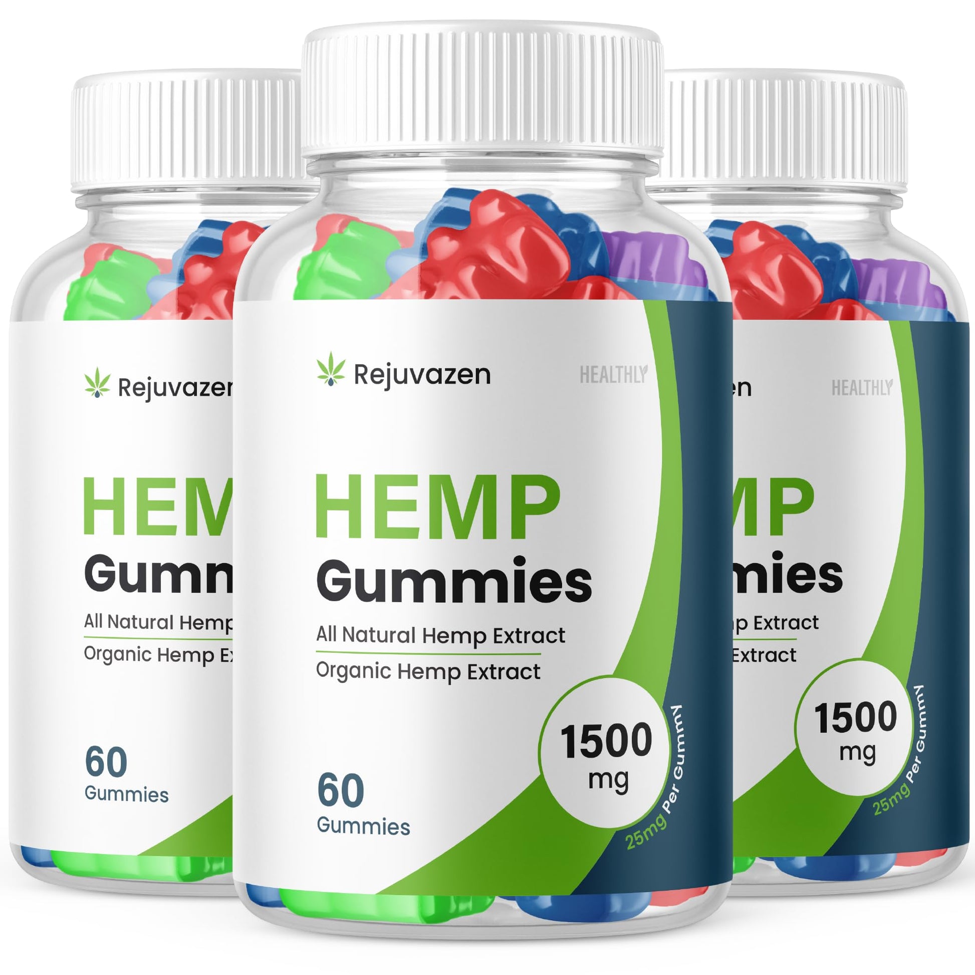 Purvia Rejuvazen Gummies Official Formula Hemp Gummies Blood Pressure Sugar Formula 25mg Per Gummy 1500mg, 180 Gummies