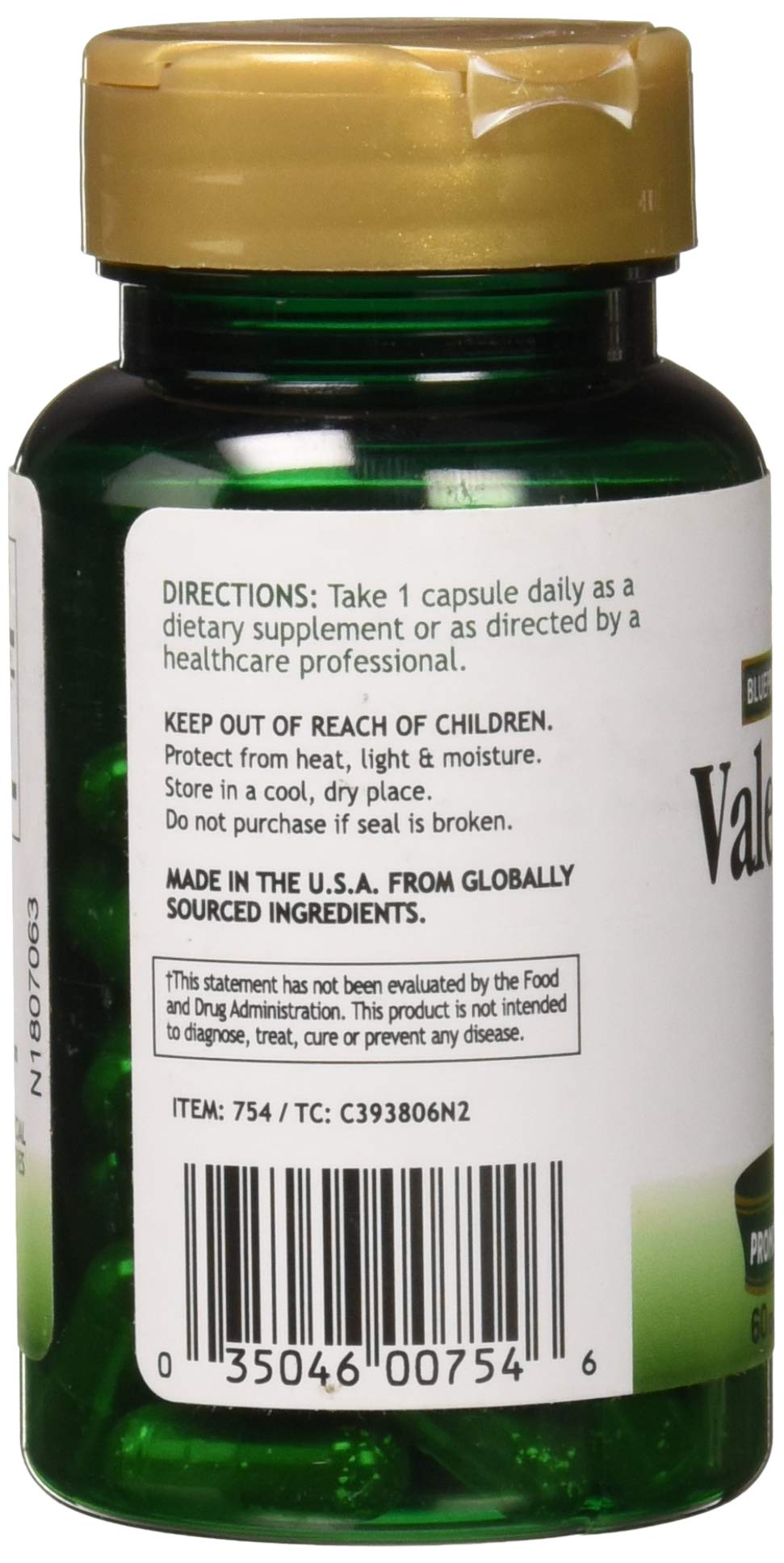 Windmill Valerian Root 450mg Extract Capsules, 60 Count