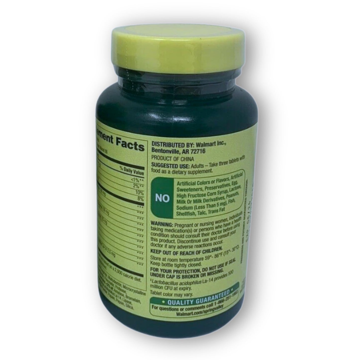 FUSION SHOP STORE Probiotic Multi Enzymes Digestive Formula with Acidophilus for Gut Health Tablets, 200 Count