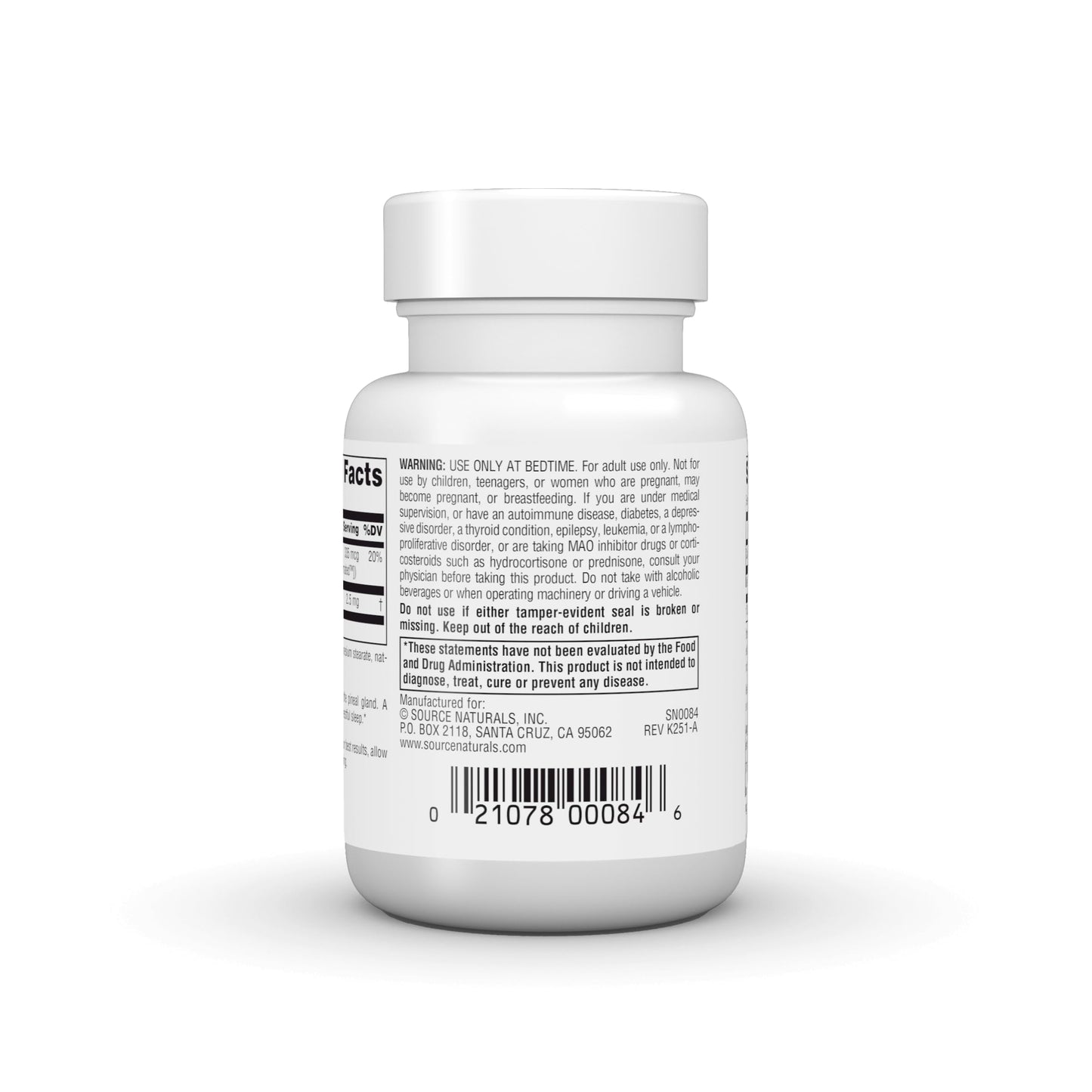 Source Naturals Melatonin Lozenges 2.5 mg, Peppermint Flavored, 60 Lozenges