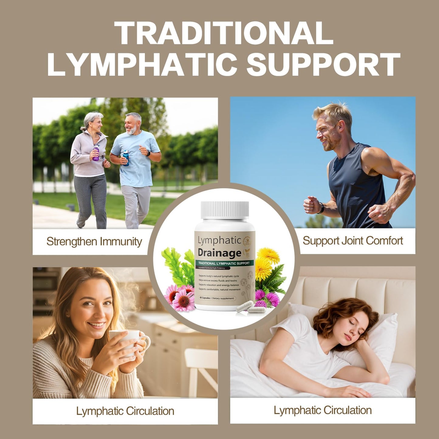 Vunexo Lymphatic Drainage Capsules, 60 Count