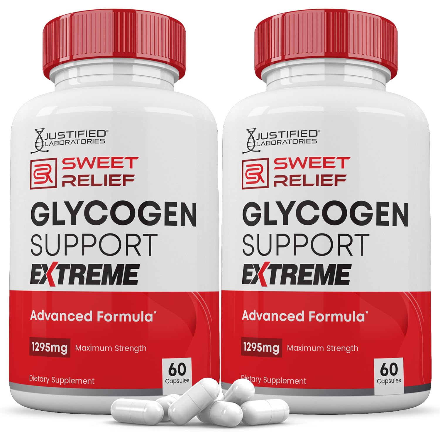 Justified Laboratories Sweet Relief Glycogen Support Extreme Advanced Formula 1295mg Capsule, 120 Capsules