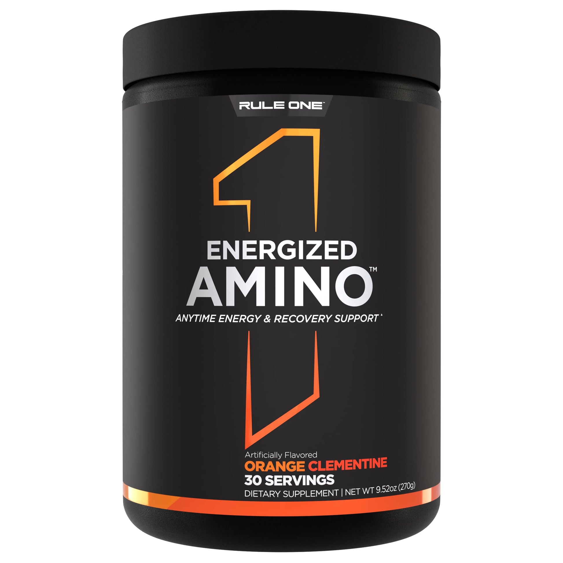Rule 1 Proteins Energized Amino Powder Orange Clementine 9.5 Ounce