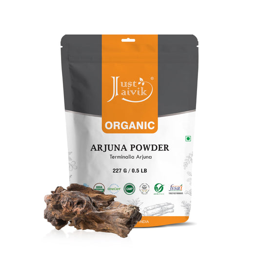 Just Jaivik Arjuna Bark Powder (Terminalia Arjuna), 8 oz