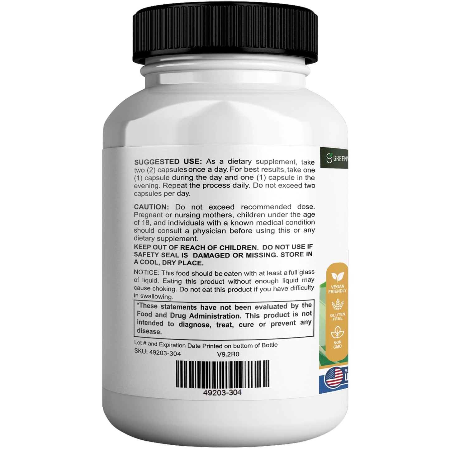 GREENVIFY LIPOVive MAX Maximum Strength Natural Supplement Capsules, 60 Capsules