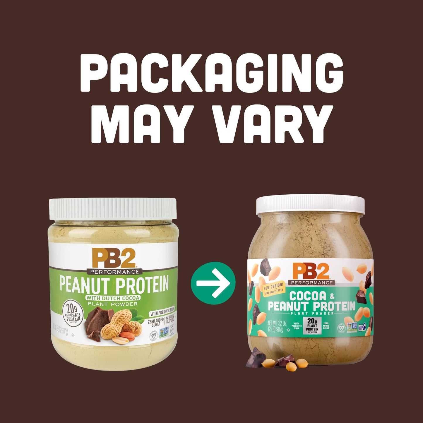 PB2 Performance Peanut Plant Based Vegan Protein Powder, 32 Servings