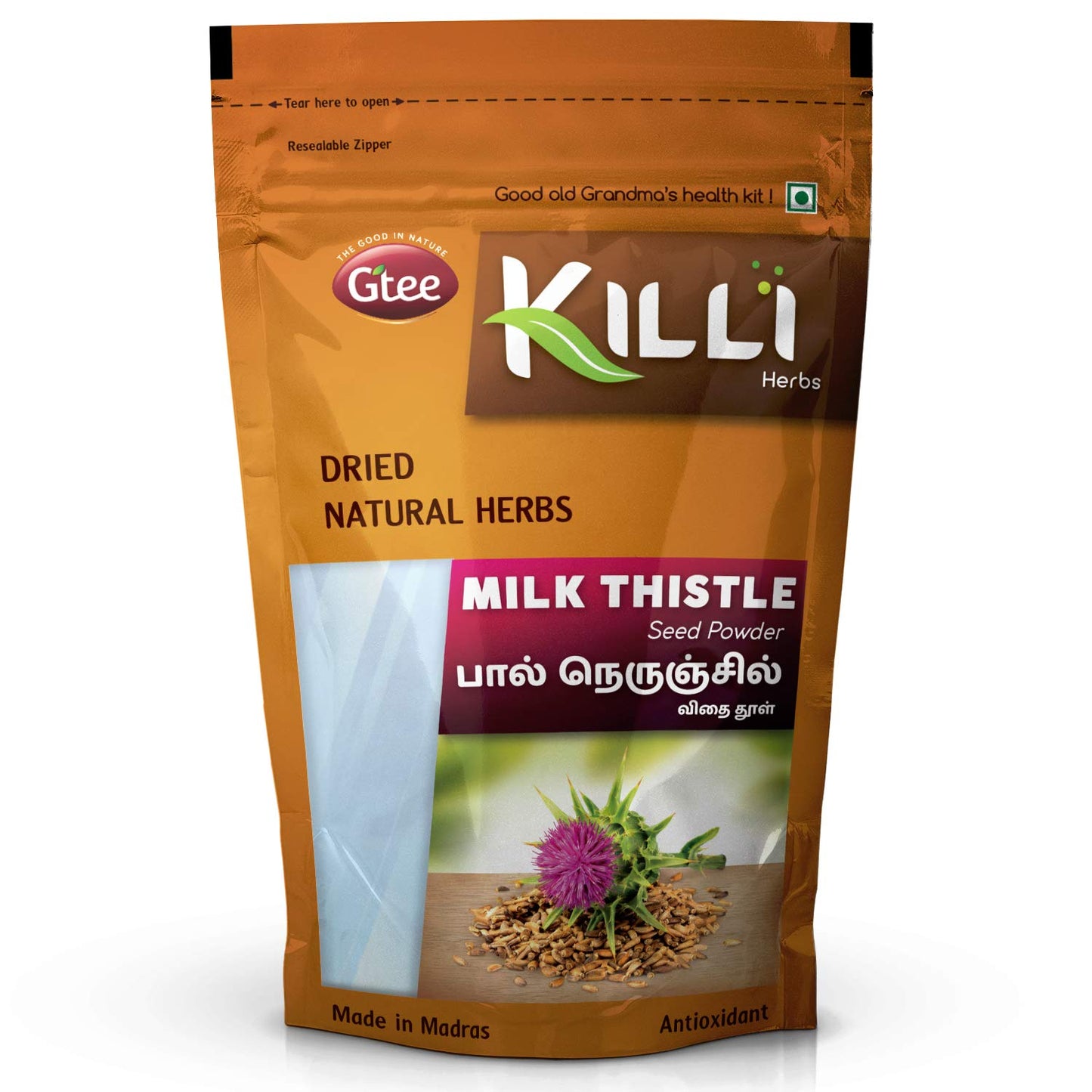 KILLI Milk Thistle Seed Powder, Powder, 1 Count