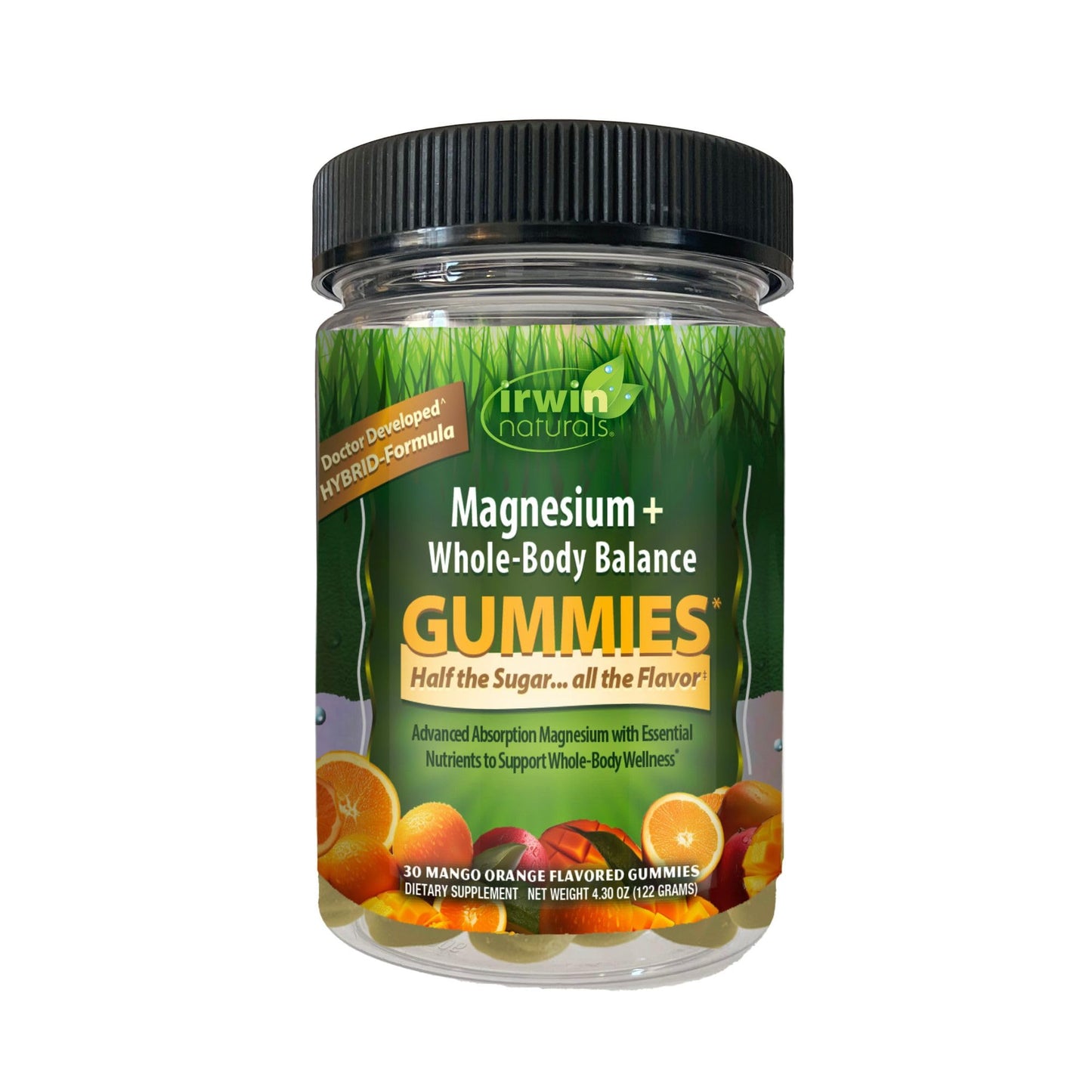 Irwin Naturals Magnesium Gummies with Whole-Body Balance, Relaxation, Muscle, Energy & Stress Support, 40 Gummies