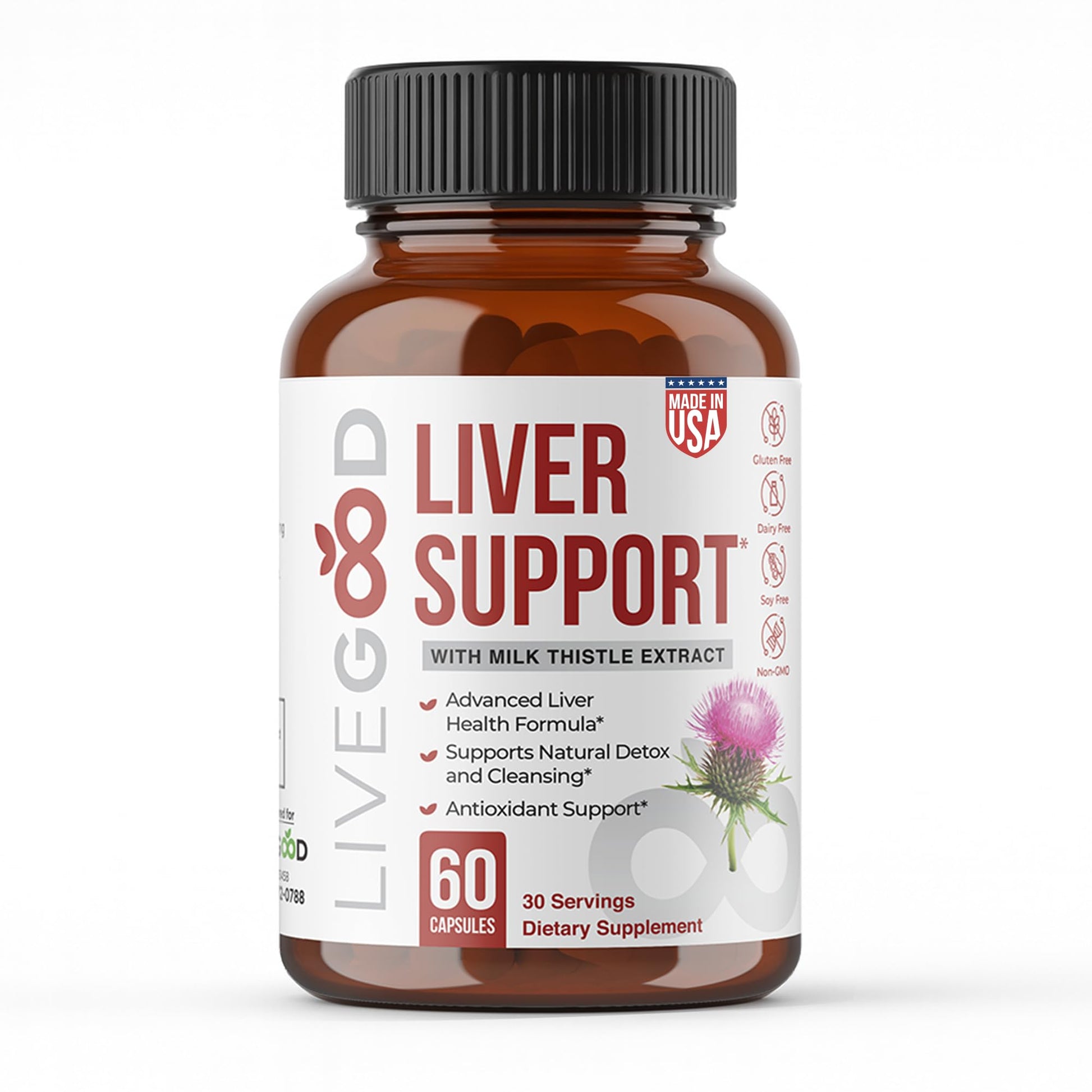 LIVEGOOD Liver Support Supplement Capsule, 60 Count