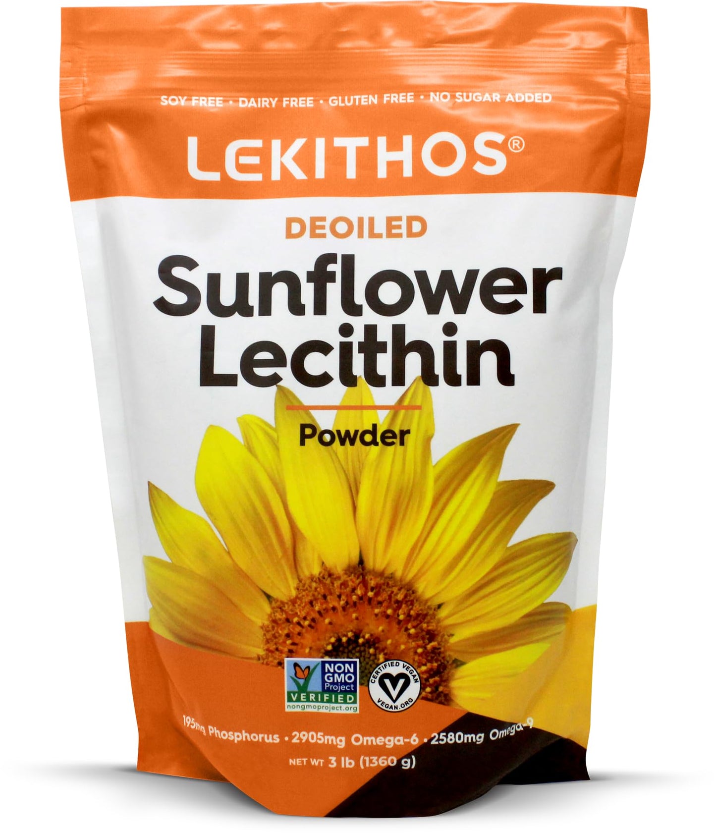 Lekithos Sunflower Lecithin Powder (Deoiled) 48 oz