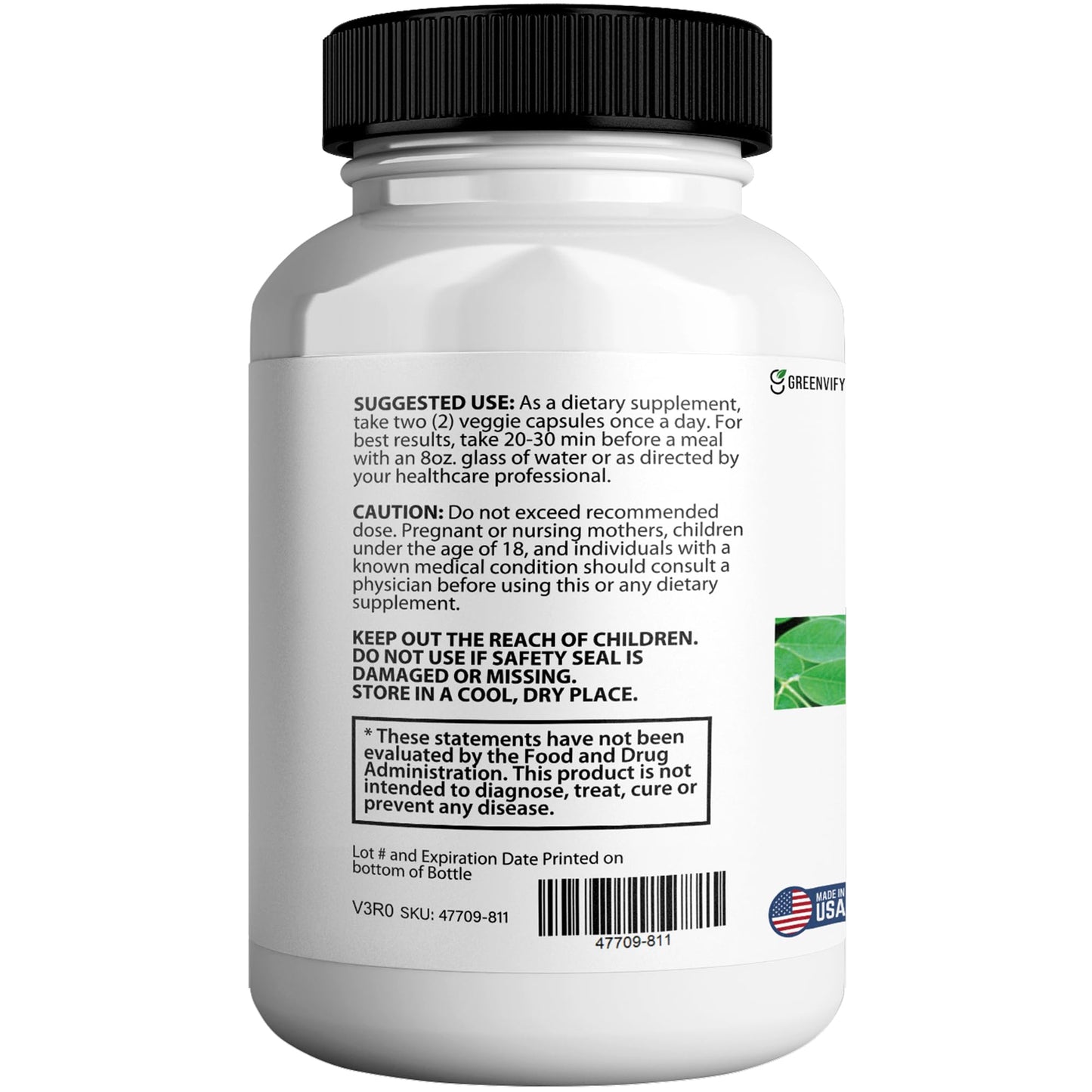 GREENVIFY Moringa Actives Max Dietary Supplement Capsules 600