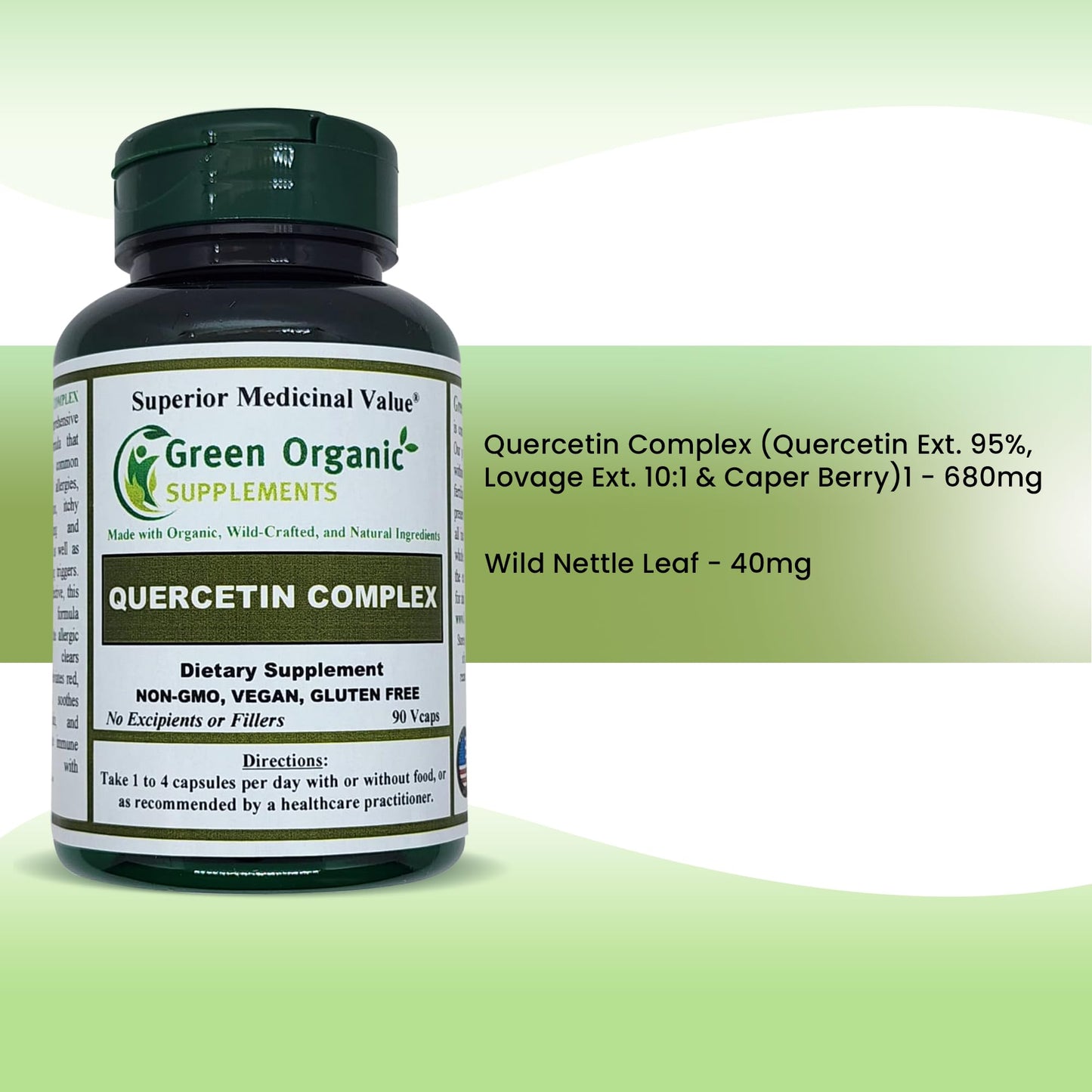 Green Organic Supplements Quercetin Complex Capsule 90 Count
