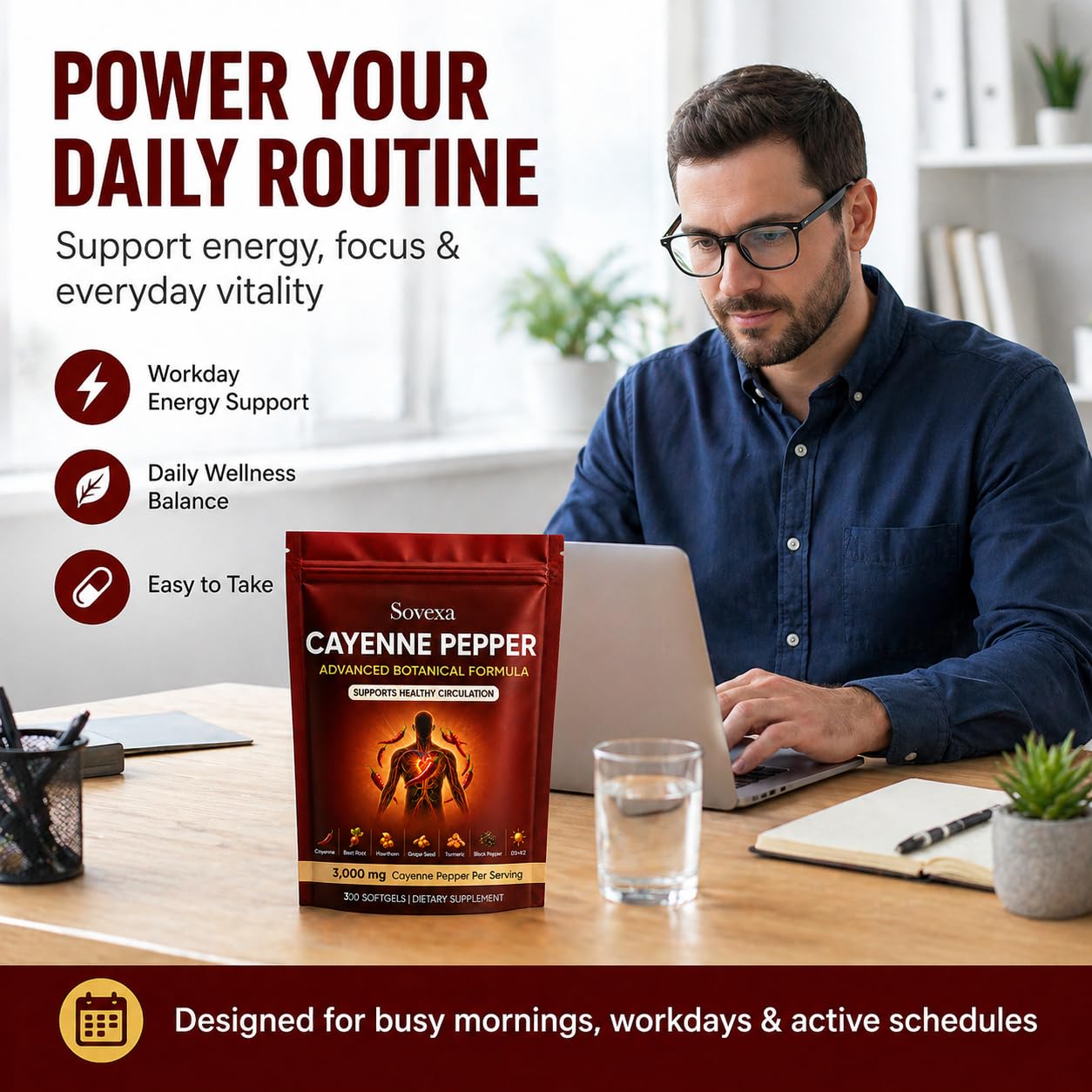 WDVNEX Sovexa Cayenne Pepper Softgels 300 Count