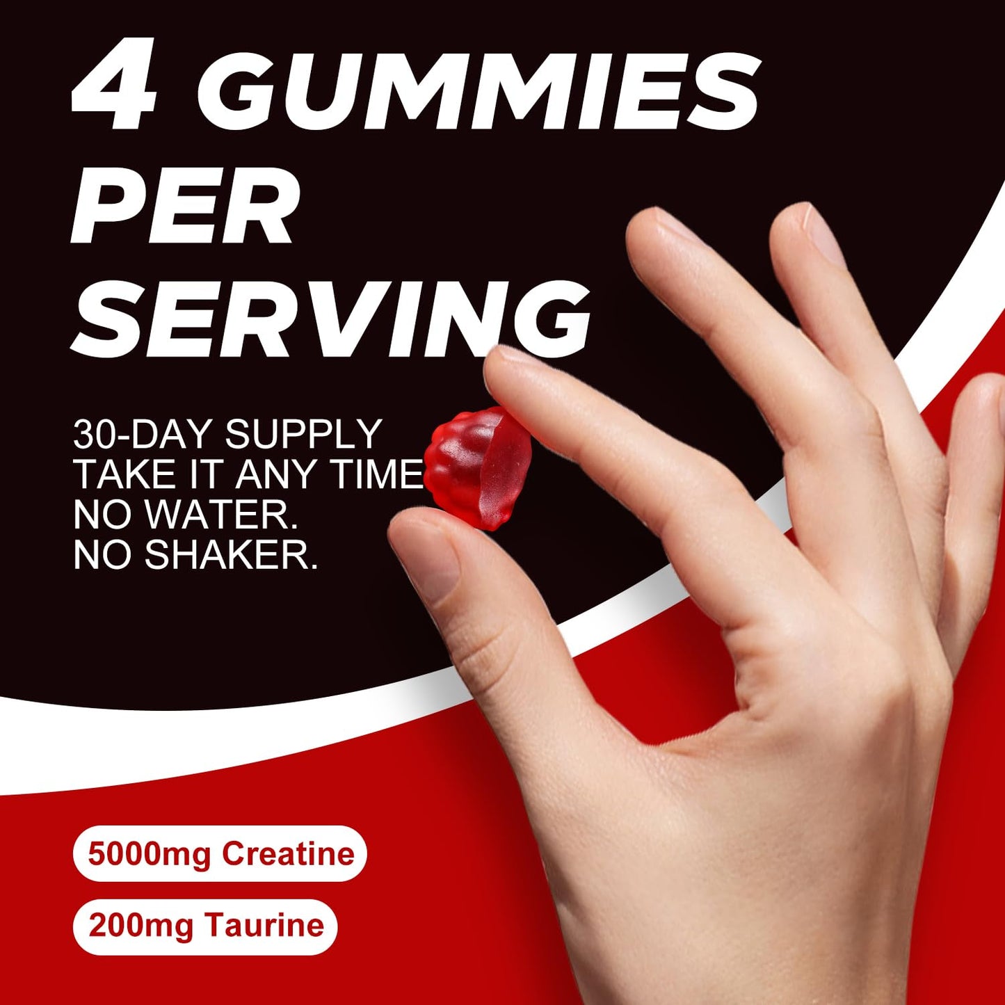 PeakVigor Organics Creatine Monohydrate Gummies, 120 Gummies