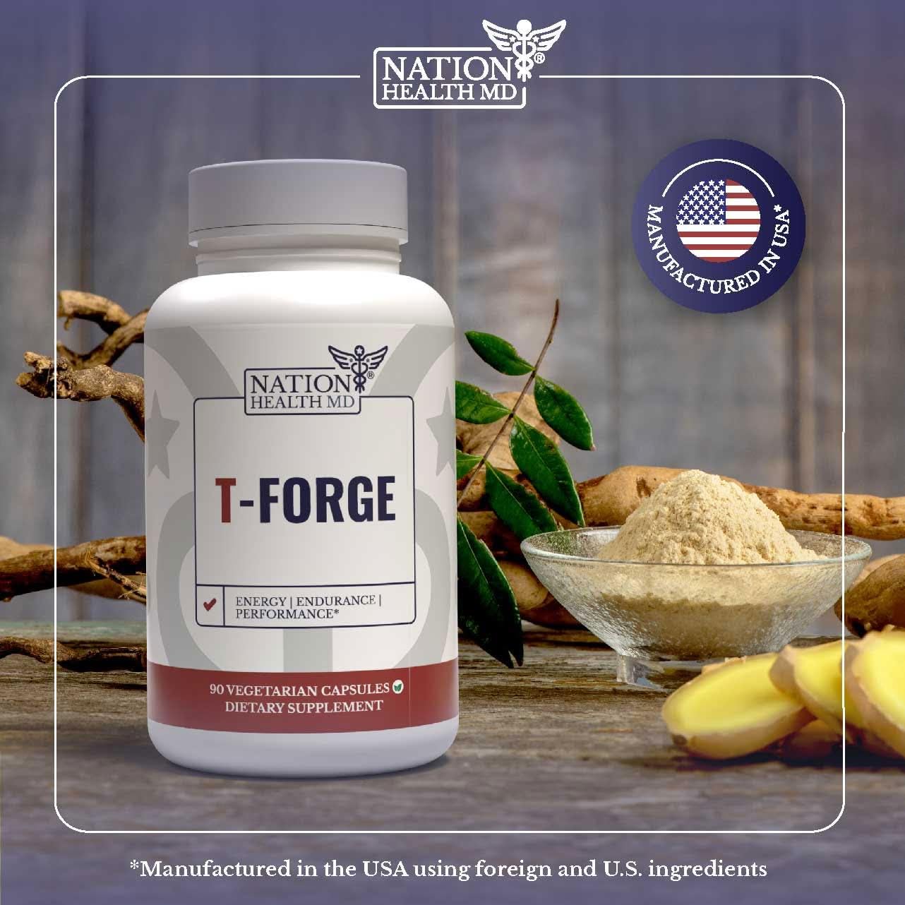 NATION HEALTH MD T-Forge Capsule 90 Count
