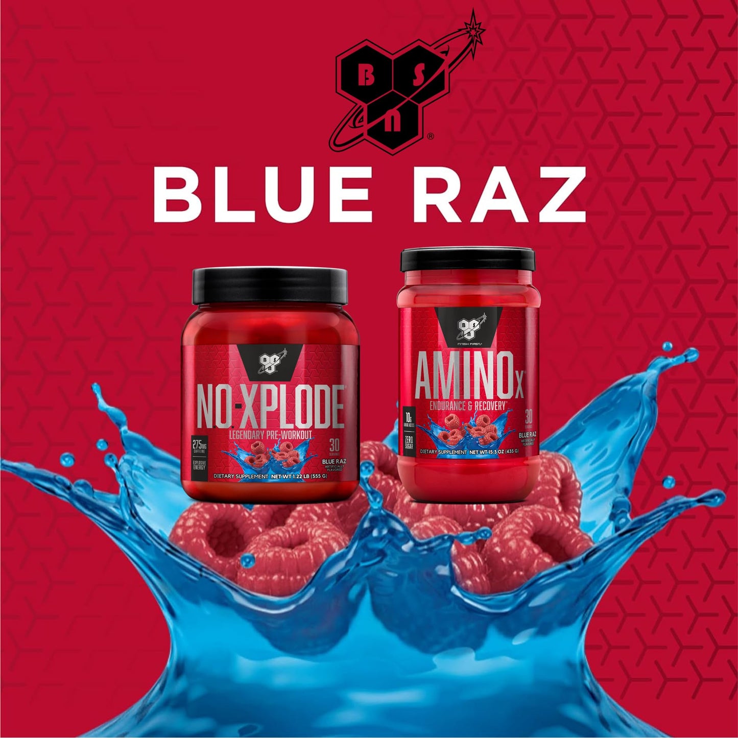 BSN NO XPLODE Pre Workout Powder & Amino X Bundle, 30 Servings